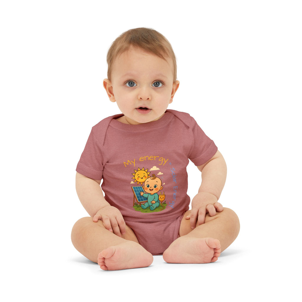 Cute Solar Energy Baby Bodysuit for Infants - My Energy Design