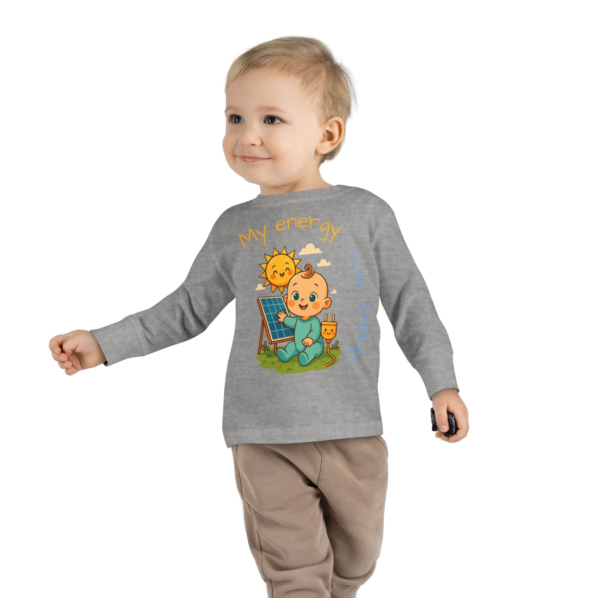Eco-Friendly Toddler Long Sleeve Tee - My Energy = Solar Energy