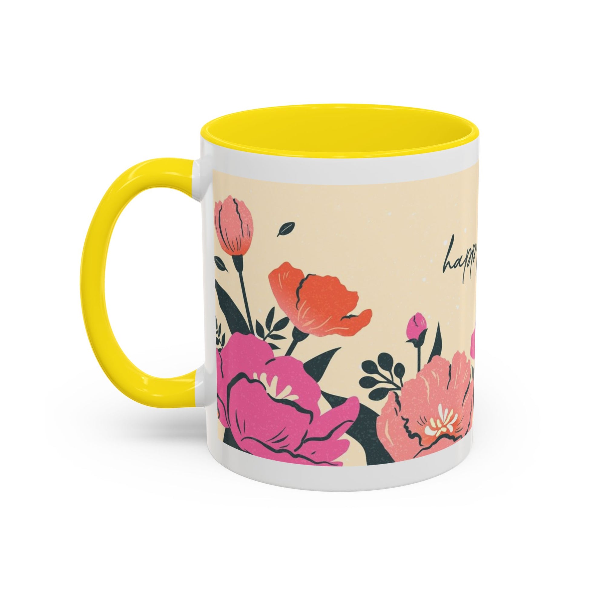 Happy Mother's Day Floral Accent Coffee Mug - 11oz & 15oz