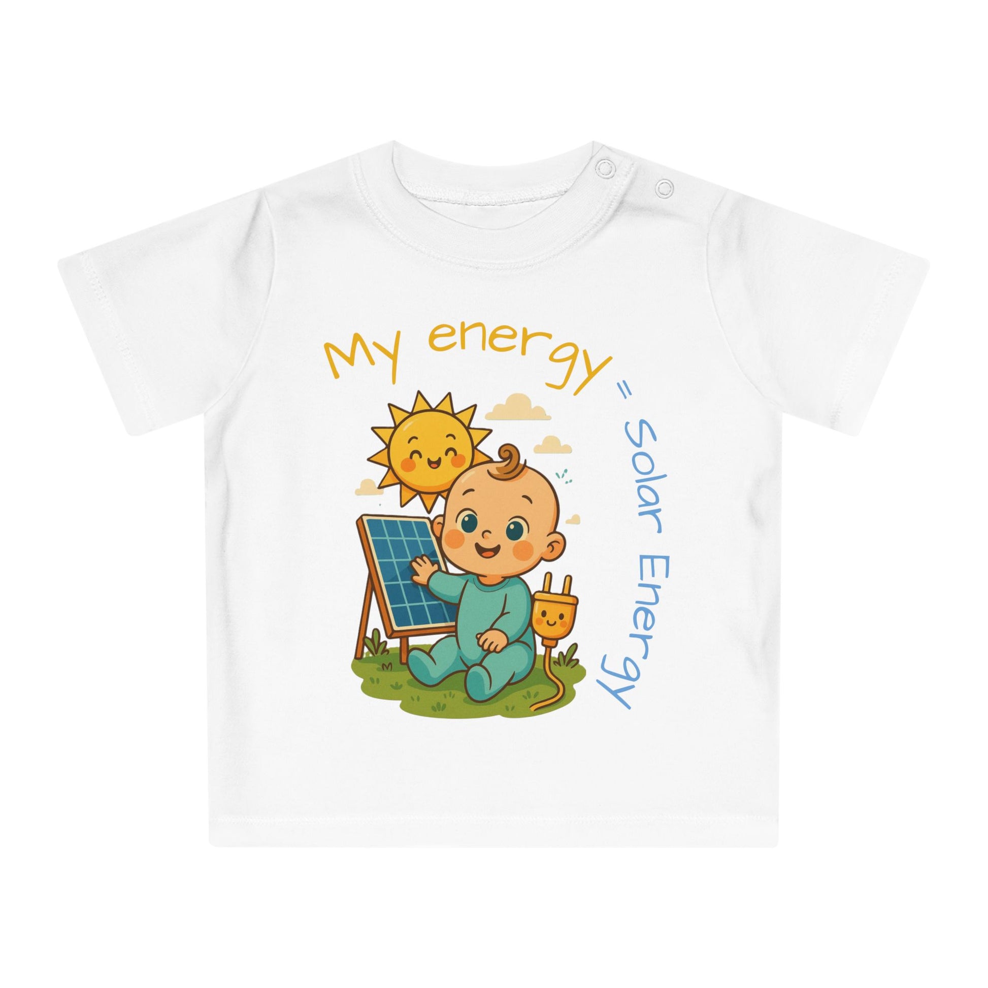 Eco-Friendly Baby T-Shirt with Solar Energy Design