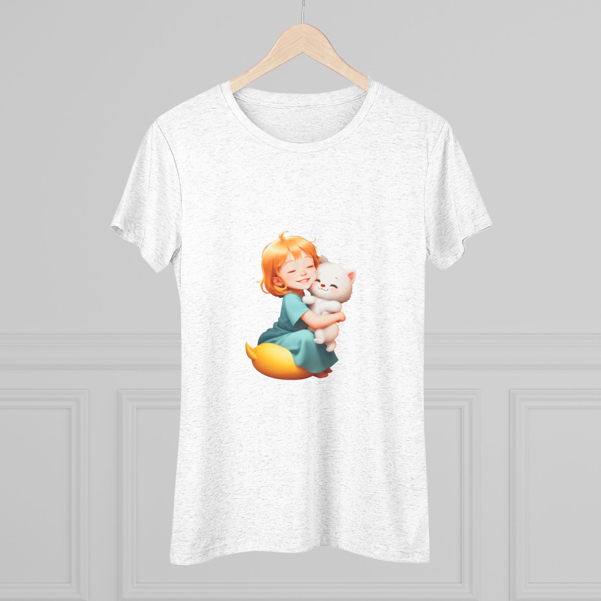 Cute Cat Hug Women's Triblend Tee - Perfect for Cat Lovers!