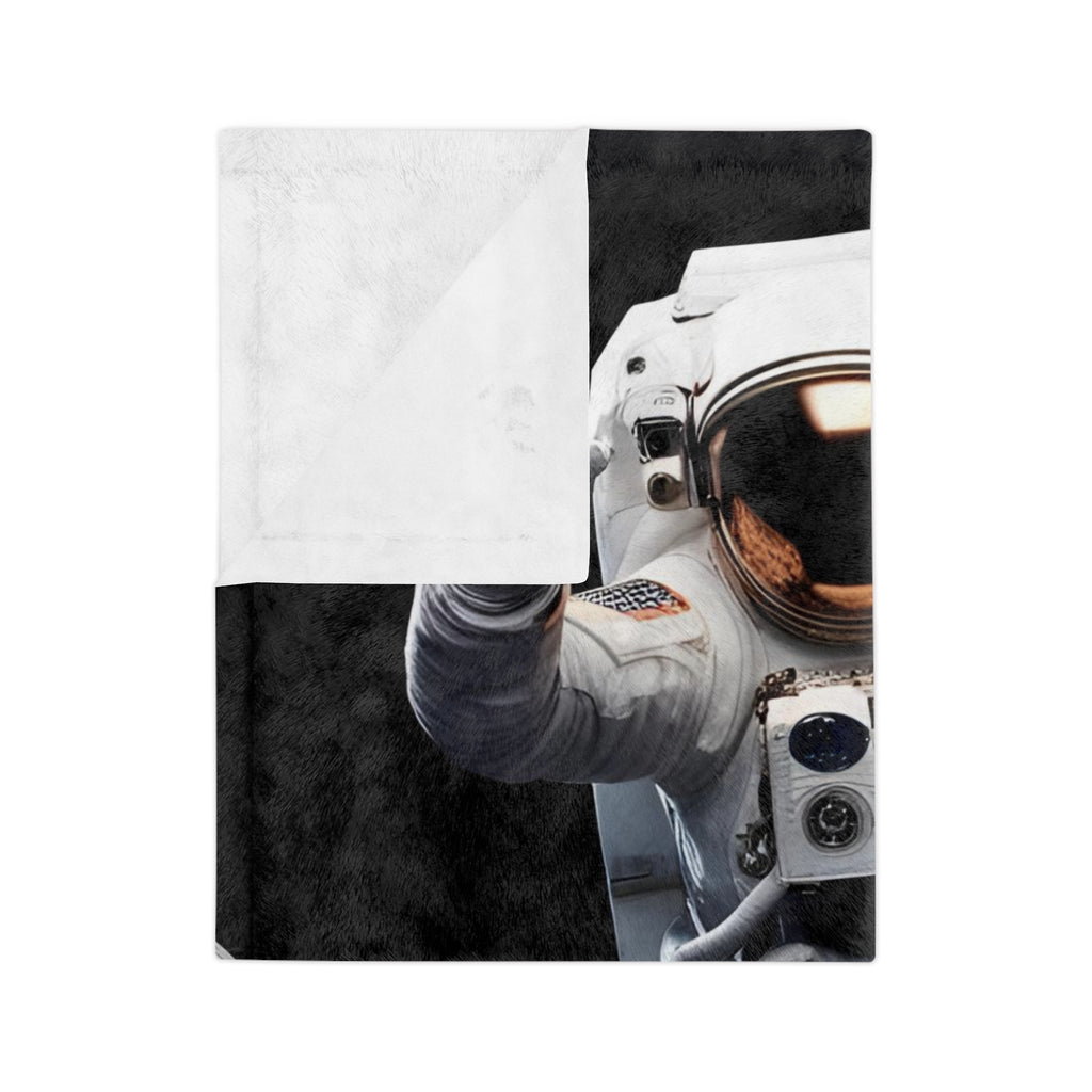Astronaut Velveteen Blanket, Cozy Space Decor for Kids, Astronaut Gift, Starry Night Blanket, Cosmonaut Plush Throw