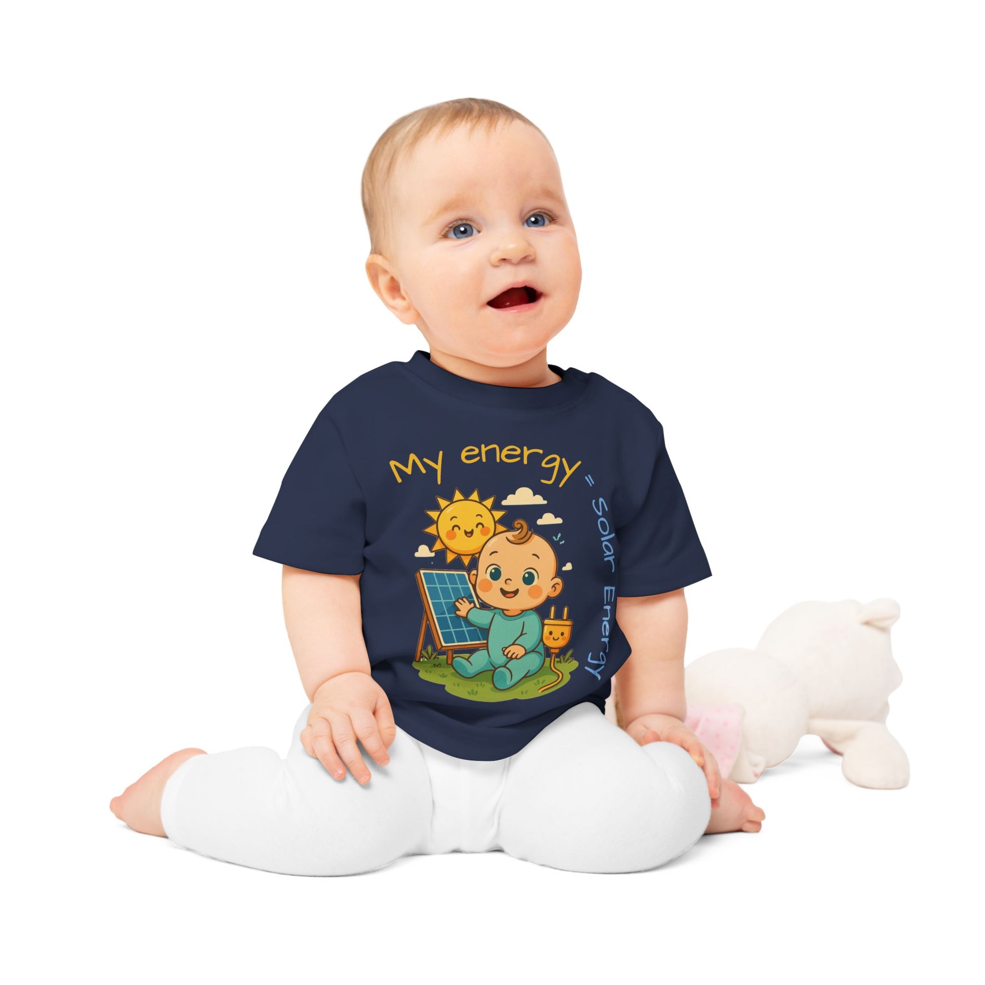 Eco-Friendly Baby T-Shirt with Solar Energy Design