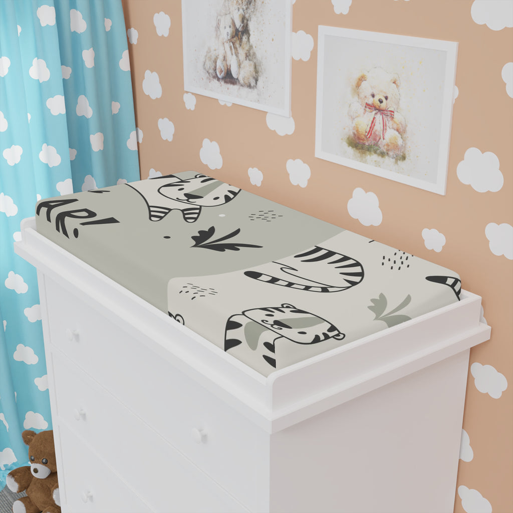 Adorable Baby Changing Pad Cover - Safari Animals Design, Nursery Decor, Baby Shower Gift, Cute Baby Bedding, Gender Neutral