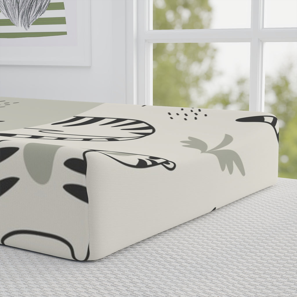 Adorable Baby Changing Pad Cover - Safari Animals Design, Nursery Decor, Baby Shower Gift, Cute Baby Bedding, Gender Neutral