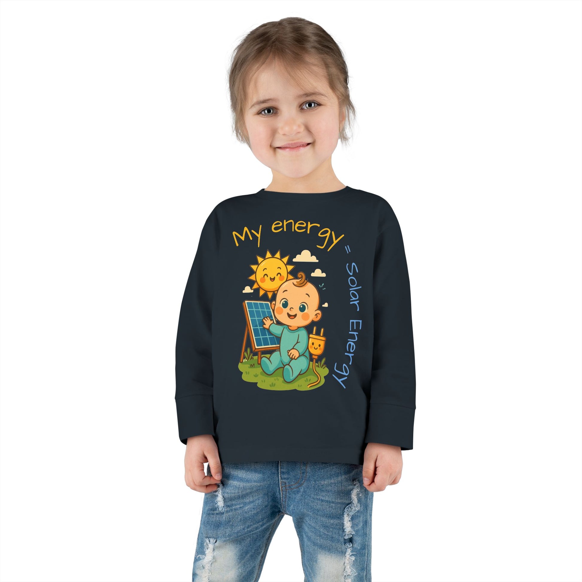Eco-Friendly Toddler Long Sleeve Tee - My Energy = Solar Energy