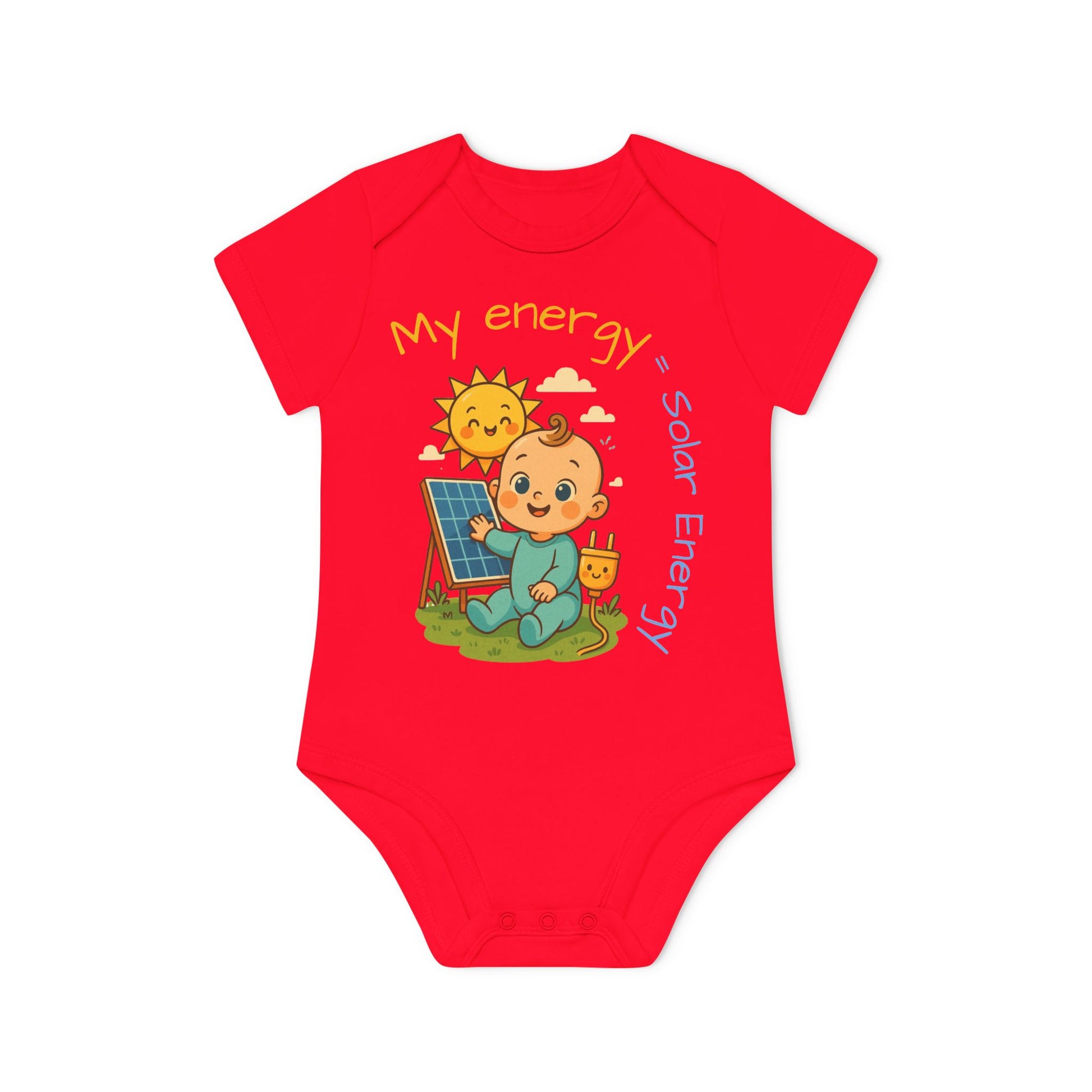 Eco-Friendly Baby Bodysuit - "My Energy = Solar Energy" - Perfect for Newborns and Toddler Gift
