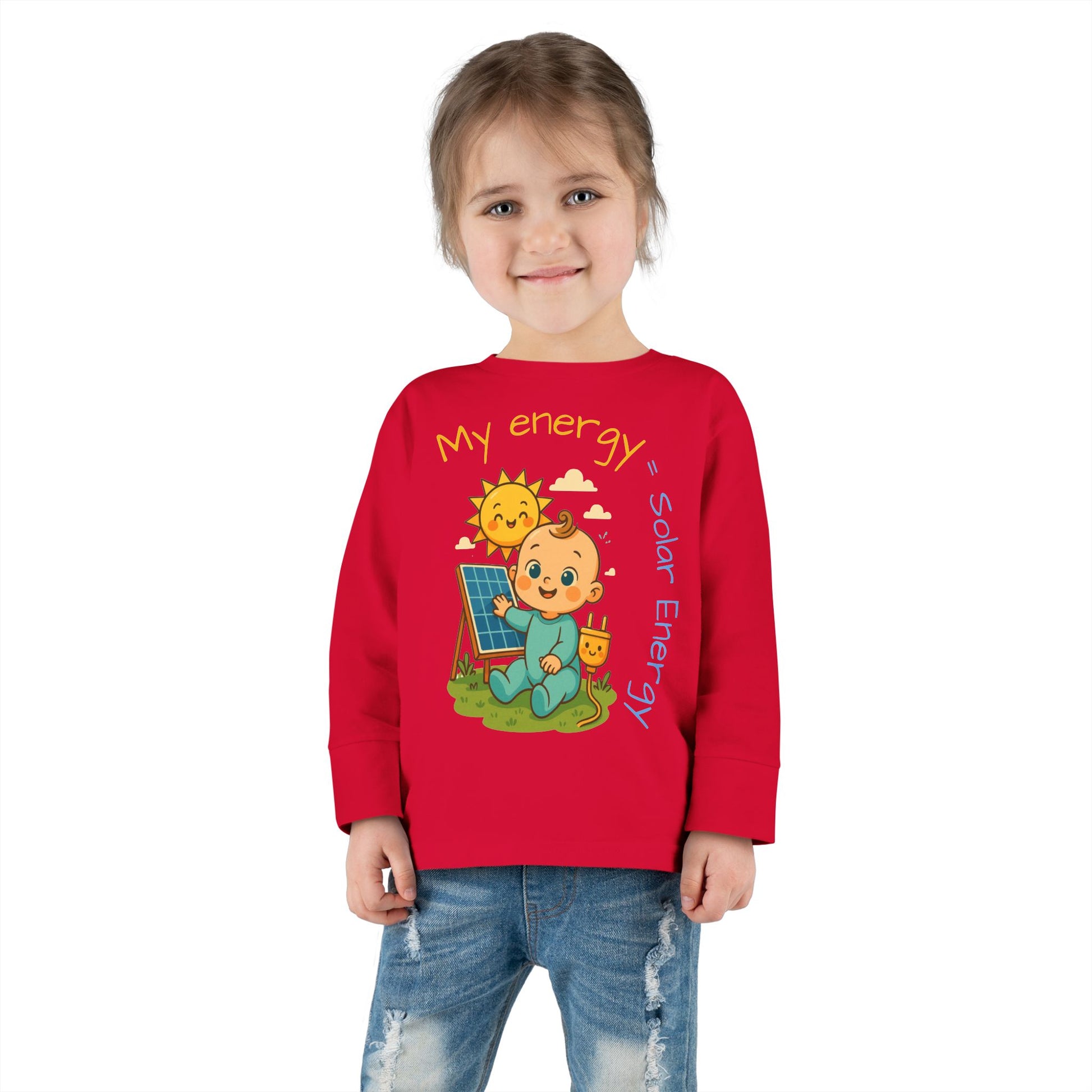 Eco-Friendly Toddler Long Sleeve Tee - My Energy = Solar Energy