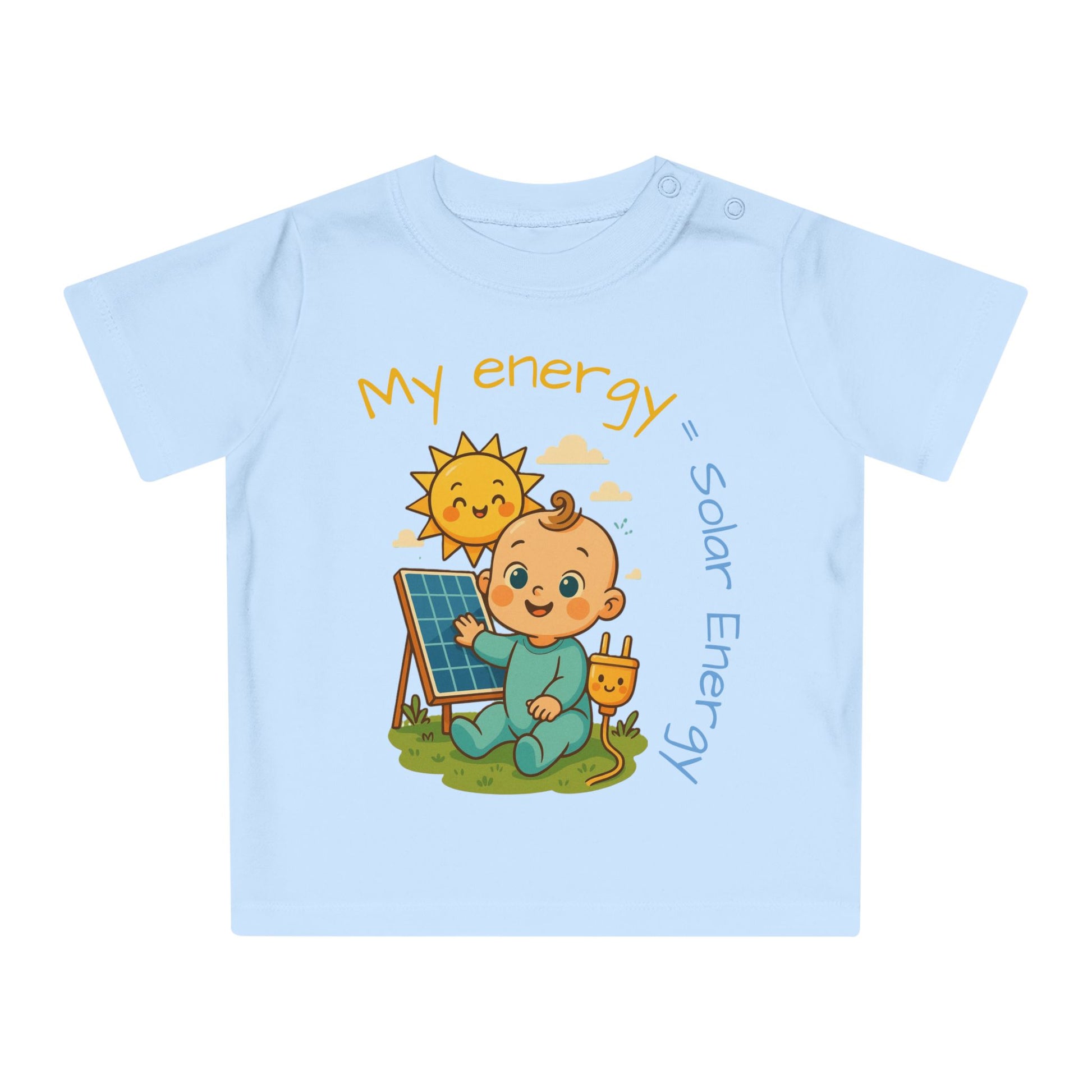 Eco-Friendly Baby T-Shirt with Solar Energy Design