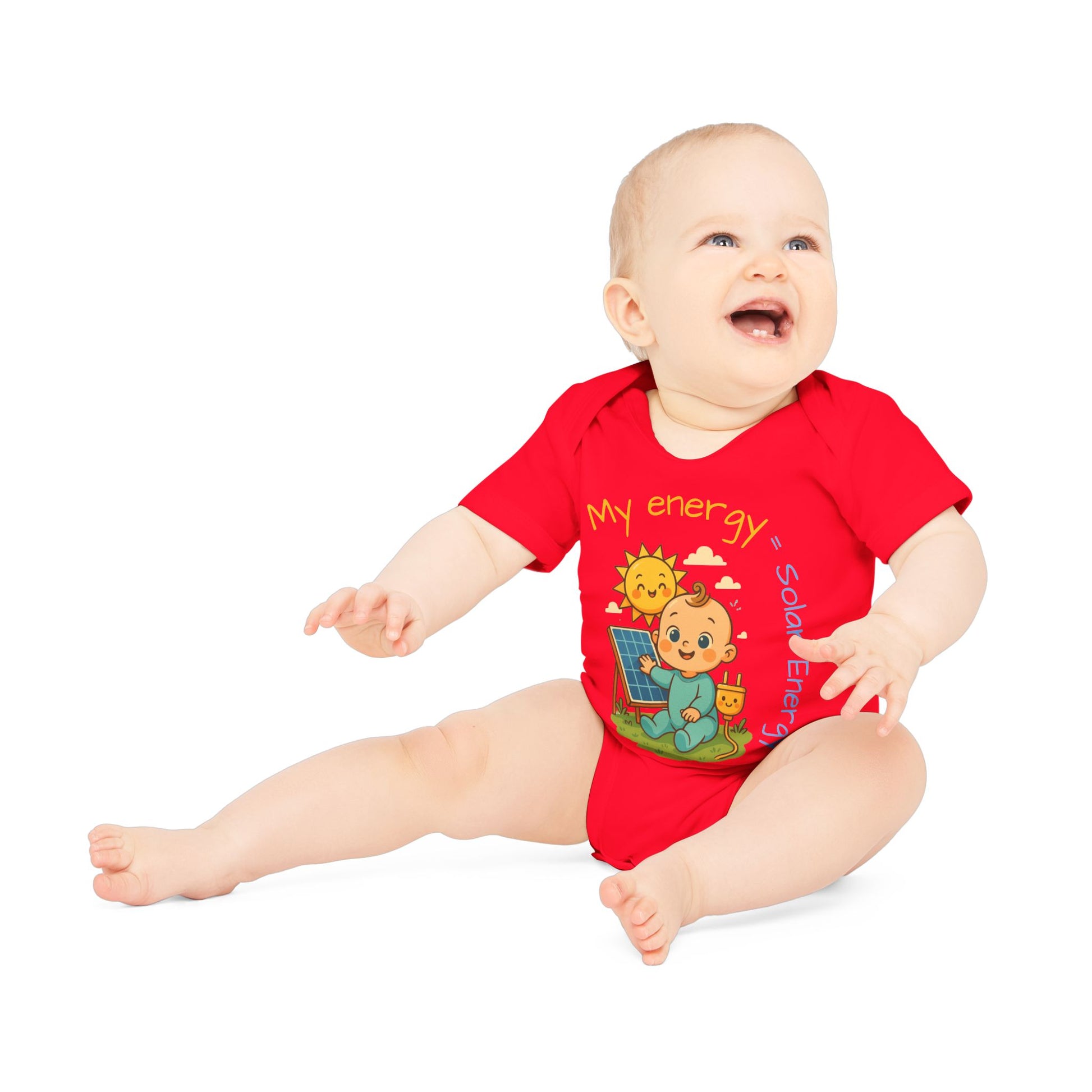 Eco-Friendly Baby Bodysuit - "My Energy = Solar Energy" - Perfect for Newborns and Toddler Gift