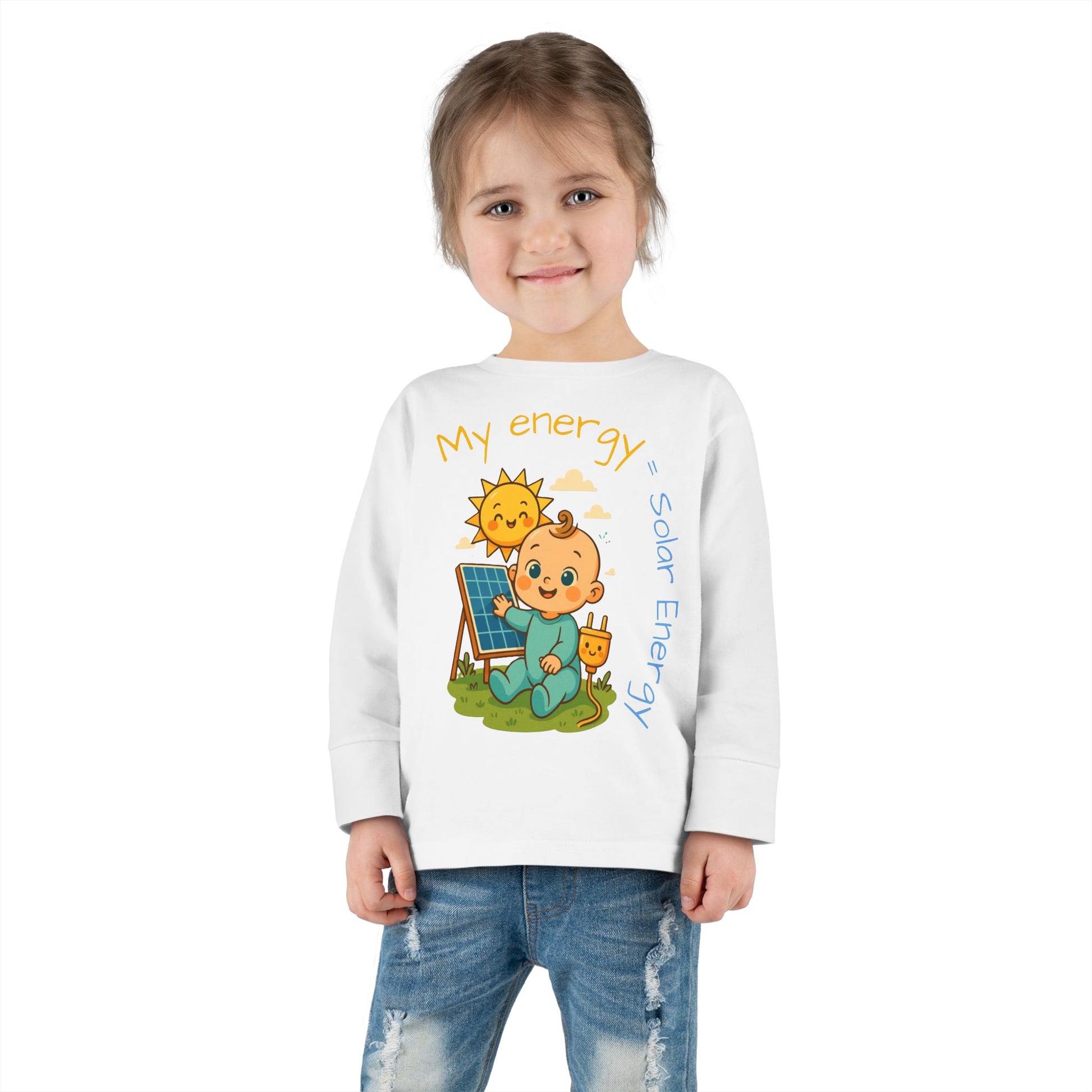 Eco-Friendly Toddler Long Sleeve Tee - My Energy = Solar Energy