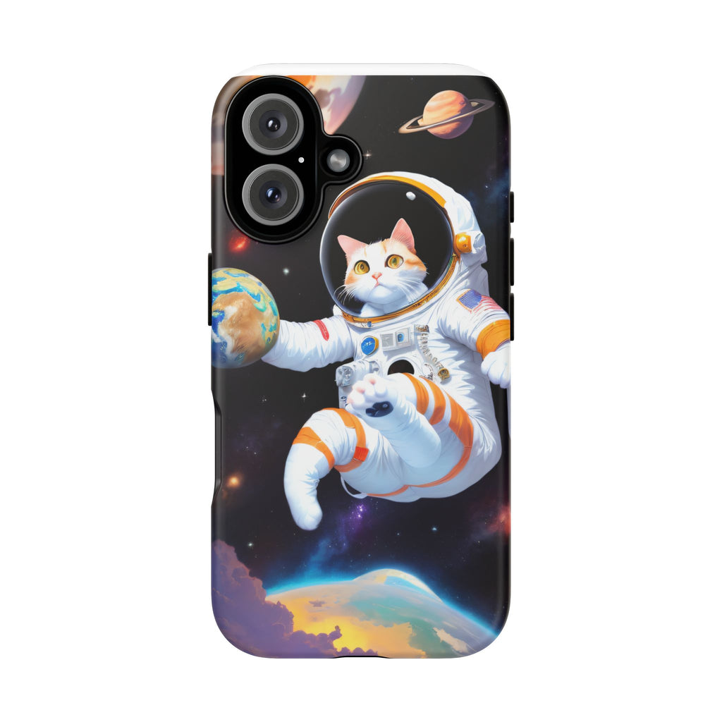 Astronaut Cat Phone Case, Cosmic Cat Phone Cover, Cute Cat Gift, Space Lover Accessory, Trendy Phone Case, Fun Cat Merchandise