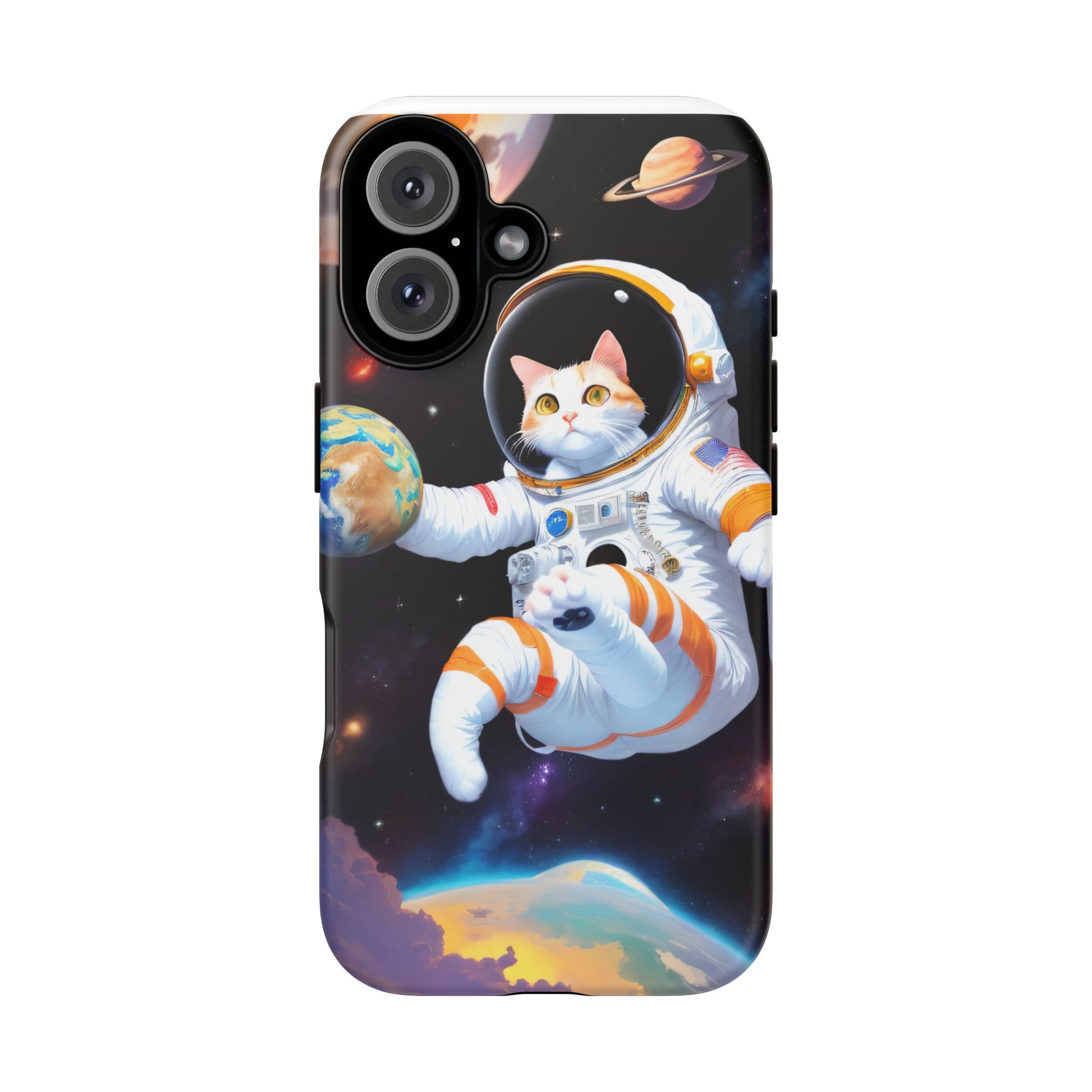 Astronaut Cat Phone Case, Cosmic Cat Phone Cover, Cute Cat Gift, Space Lover Accessory, Trendy Phone Case, Fun Cat Merchandise