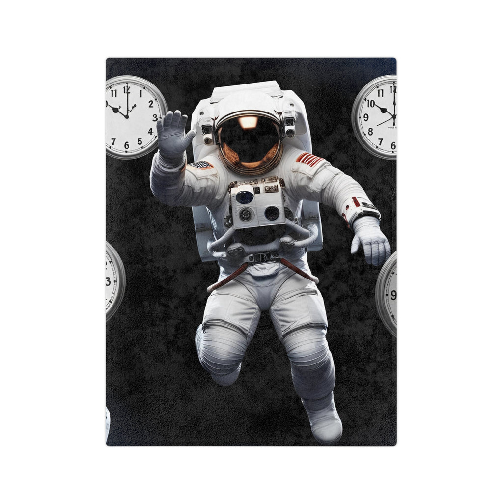 Astronaut Velveteen Blanket, Cozy Space Decor for Kids, Astronaut Gift, Starry Night Blanket, Cosmonaut Plush Throw