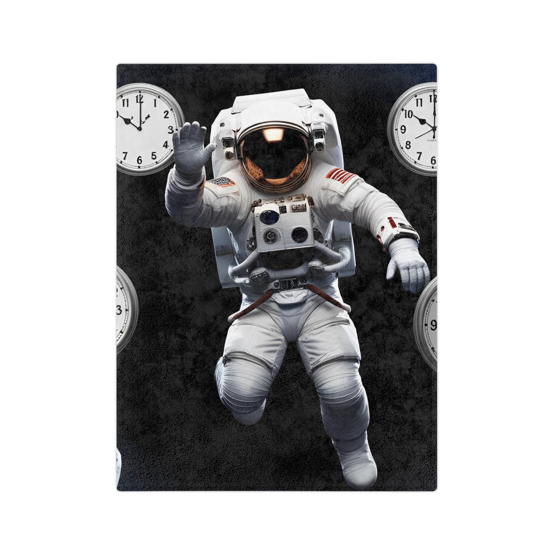 Astronaut Velveteen Blanket, Cozy Space Decor for Kids, Astronaut Gift, Starry Night Blanket, Cosmonaut Plush Throw