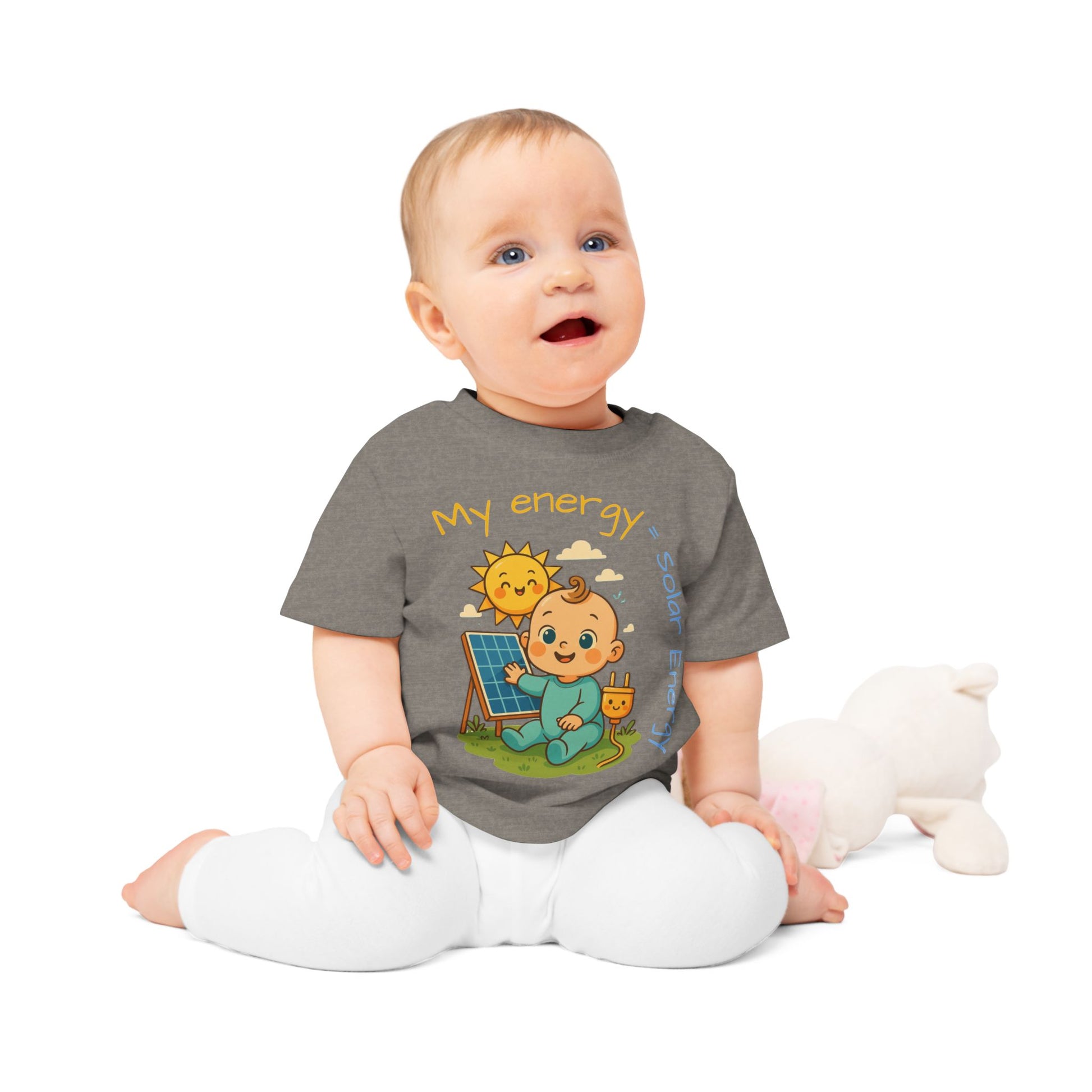 Eco-Friendly Baby T-Shirt with Solar Energy Design
