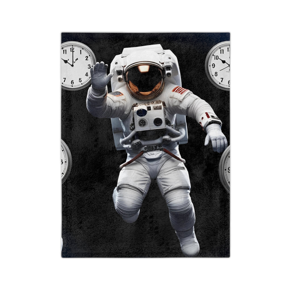 Astronaut Velveteen Blanket, Cozy Space Decor for Kids, Astronaut Gift, Starry Night Blanket, Cosmonaut Plush Throw