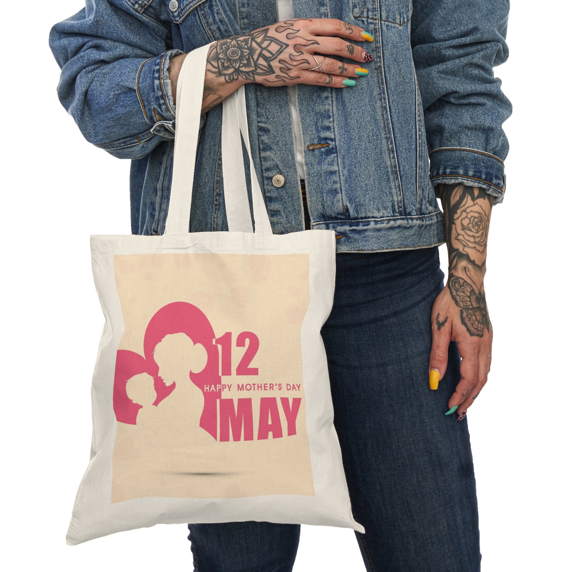 Mother's Day Natural Tote Bag - Celebrate Love and Appreciation