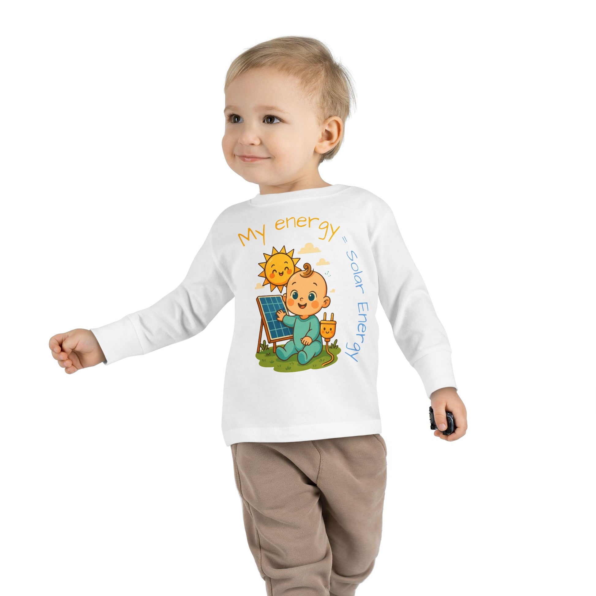 Eco-Friendly Toddler Long Sleeve Tee - My Energy = Solar Energy