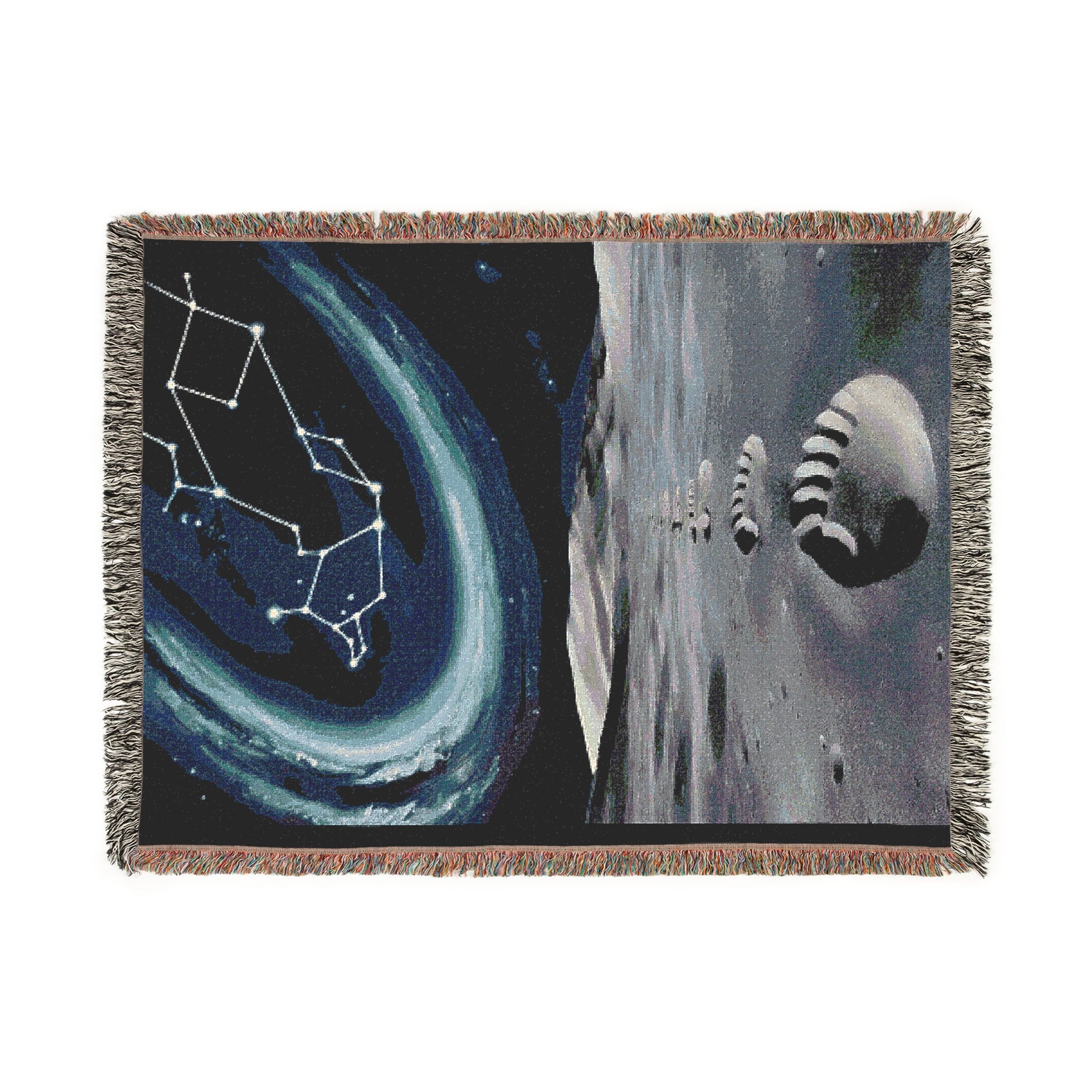 Cosmic Woven Blanket: Celestial Throw for Stargazers, Galaxy Home Décor, Astronomy Gift, Astrology Vibes