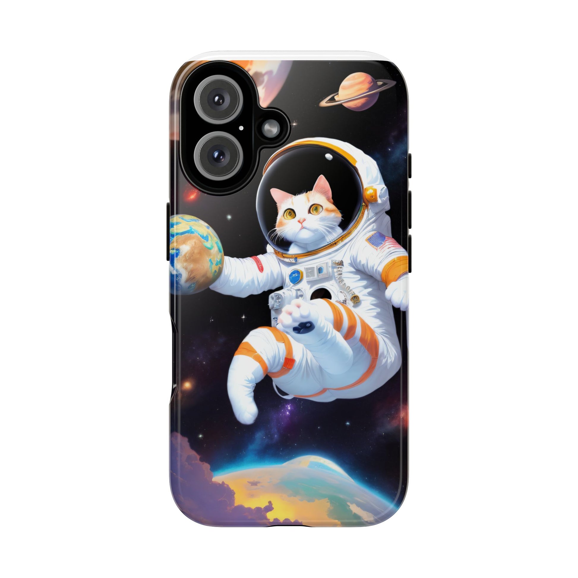 Astronaut Cat Phone Case, Cosmic Cat Phone Cover, Cute Cat Gift, Space Lover Accessory, Trendy Phone Case, Fun Cat Merchandise