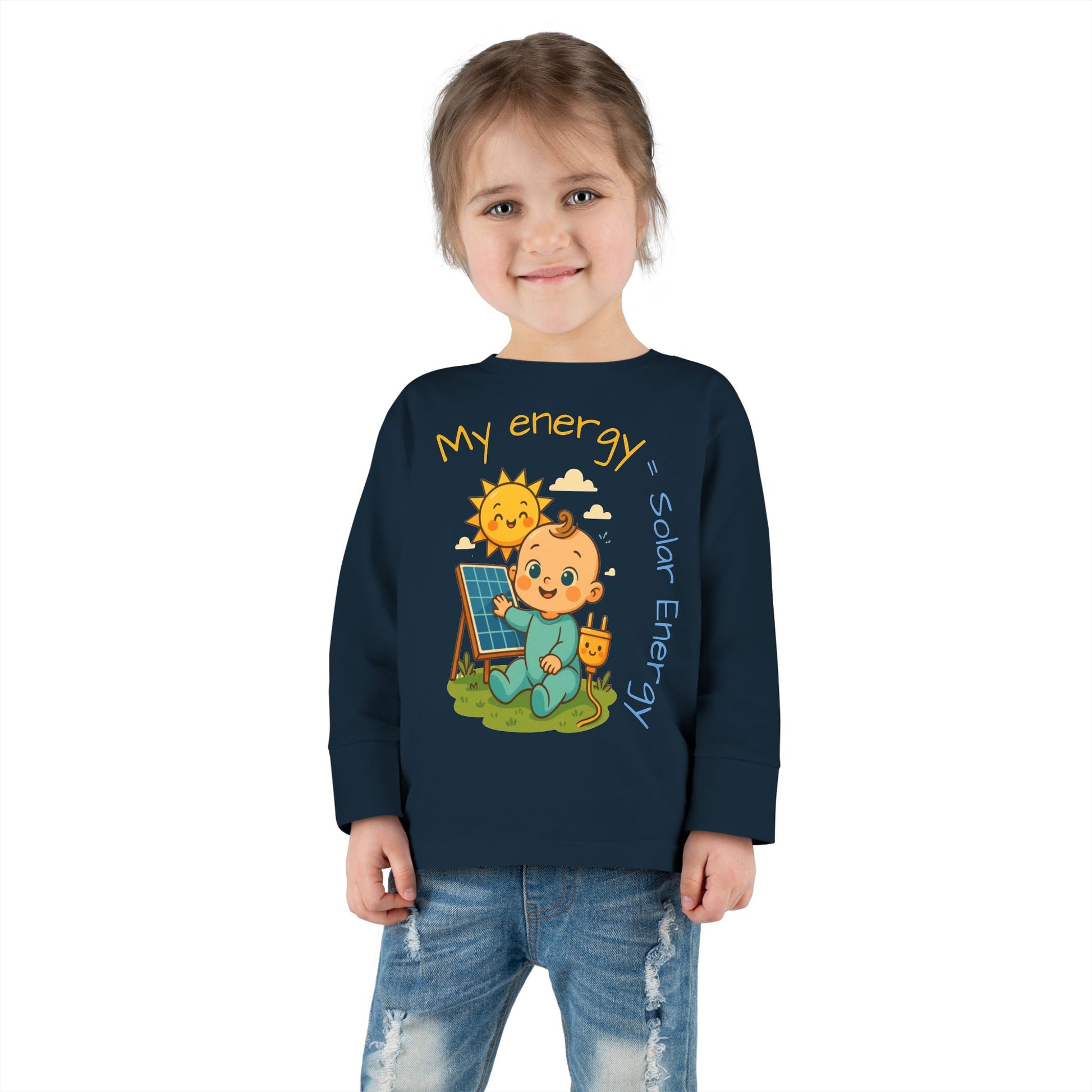 Eco-Friendly Toddler Long Sleeve Tee - My Energy = Solar Energy