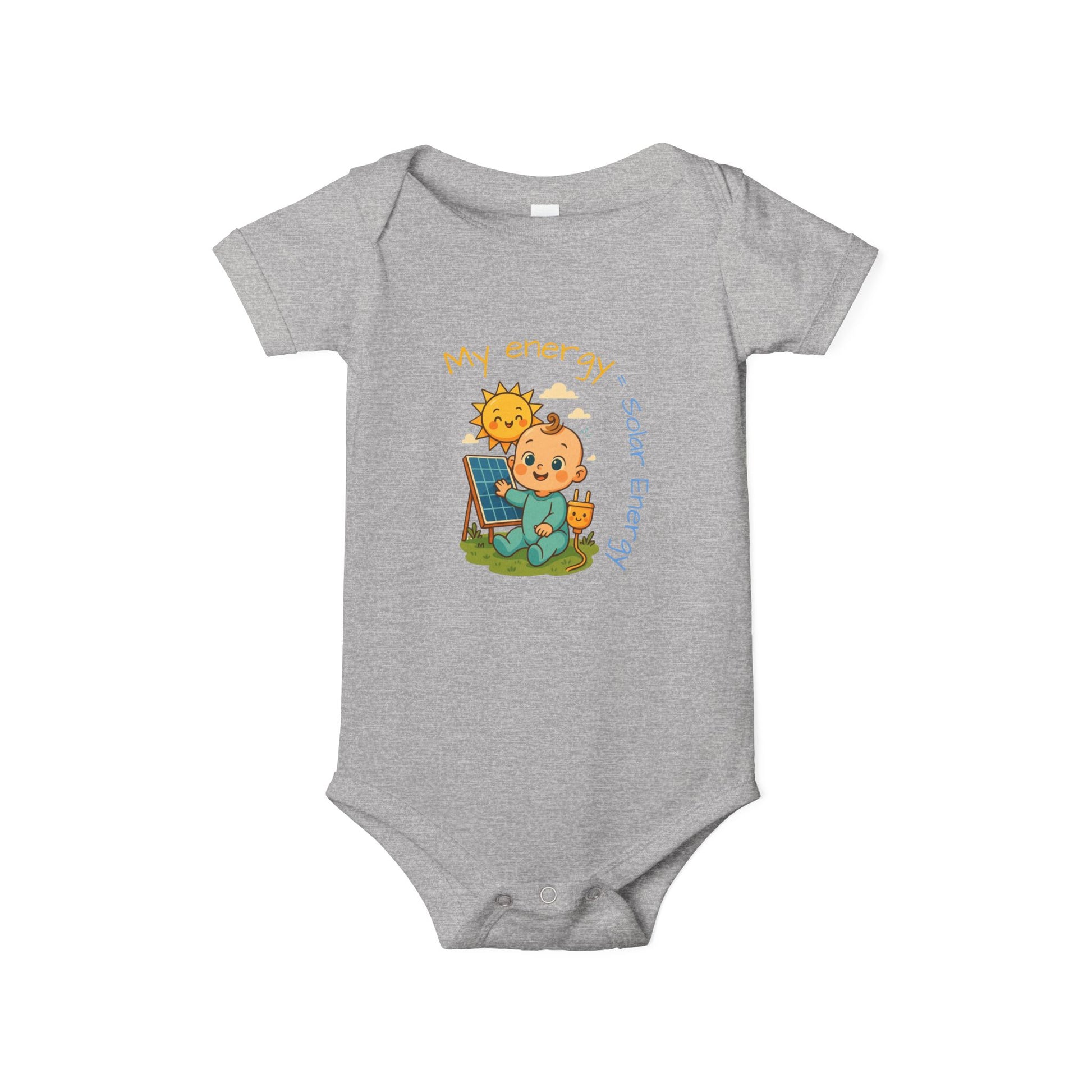 Cute Solar Energy Baby Bodysuit for Infants - My Energy Design