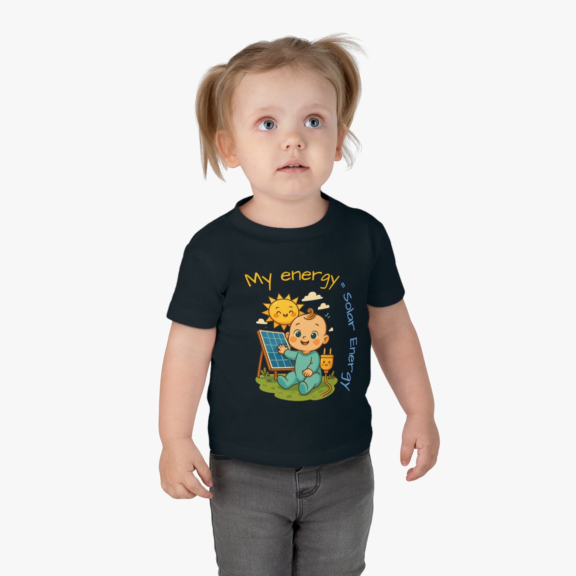 Cute Solar Energy Infant Cotton Jersey Tee - Eco-Friendly Kids Clothing
