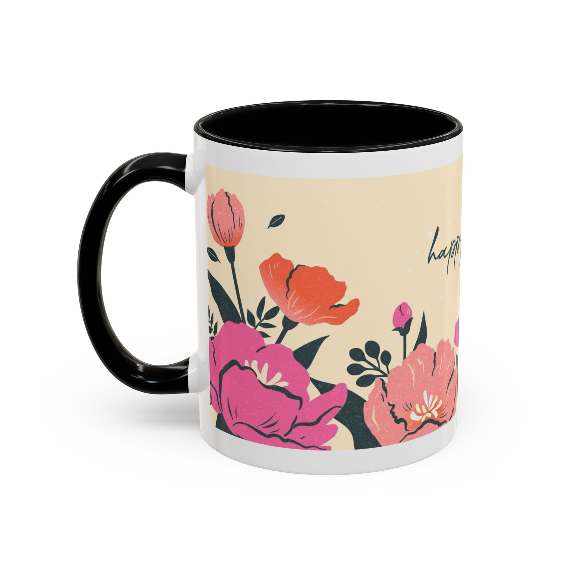 Happy Mother's Day Floral Accent Coffee Mug - 11oz & 15oz