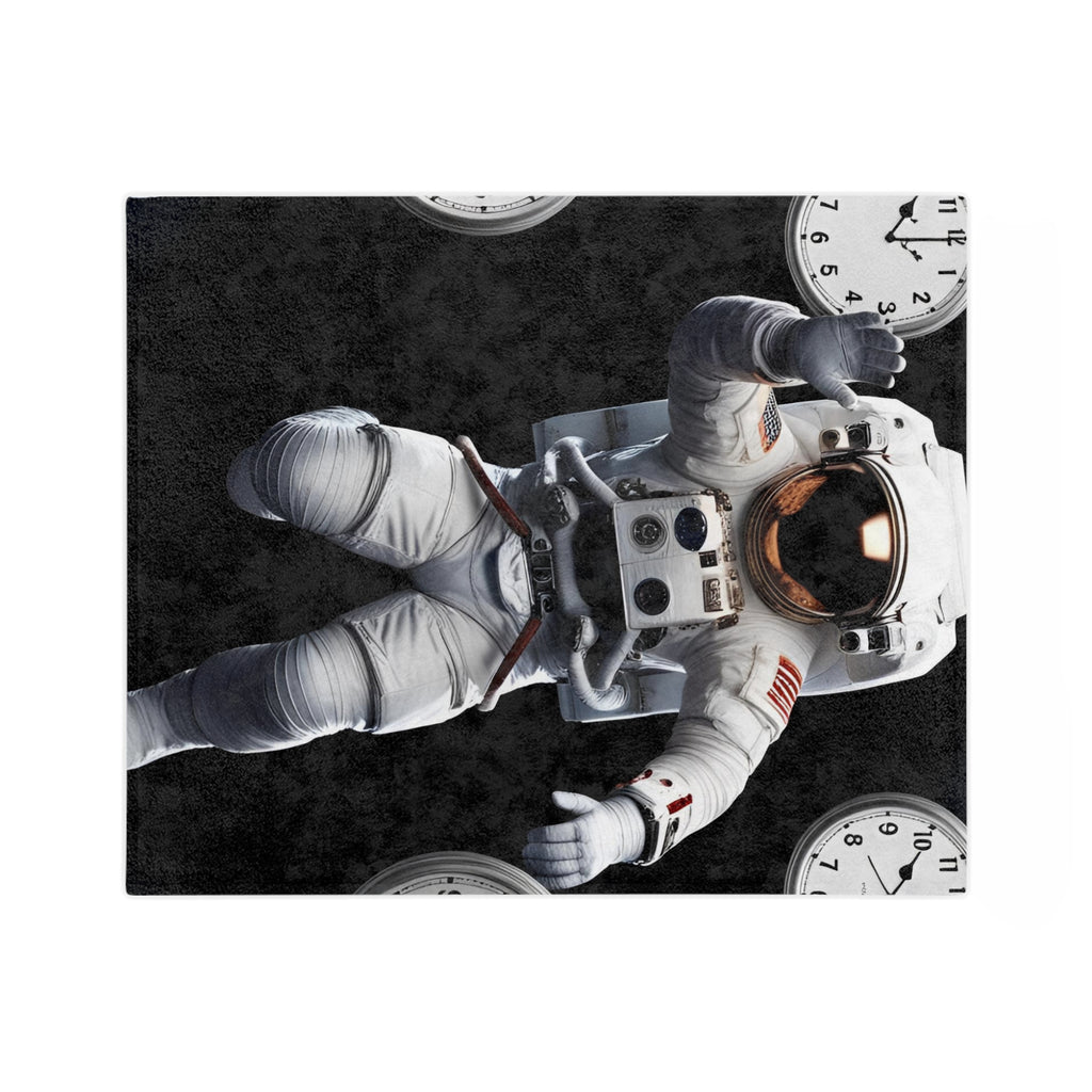 Astronaut Velveteen Blanket, Cozy Space Decor for Kids, Astronaut Gift, Starry Night Blanket, Cosmonaut Plush Throw