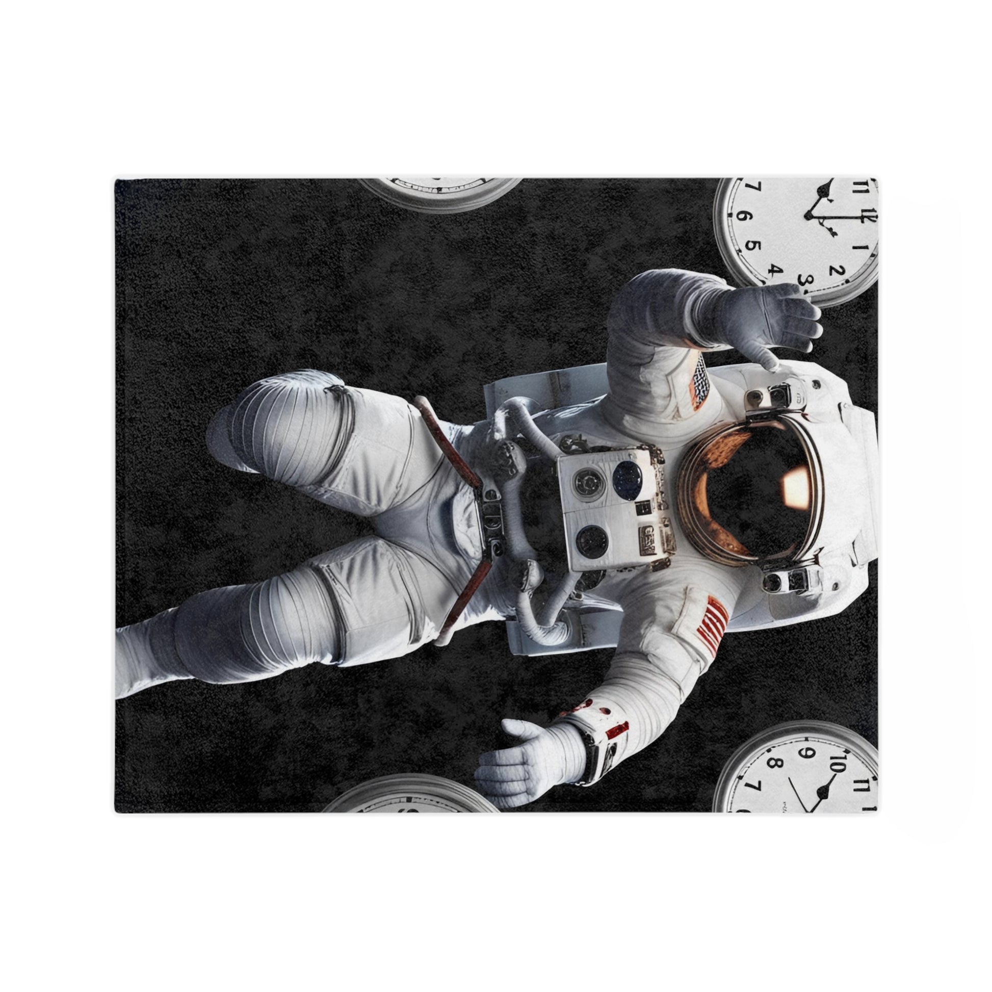 Astronaut Velveteen Blanket, Cozy Space Decor for Kids, Astronaut Gift, Starry Night Blanket, Cosmonaut Plush Throw