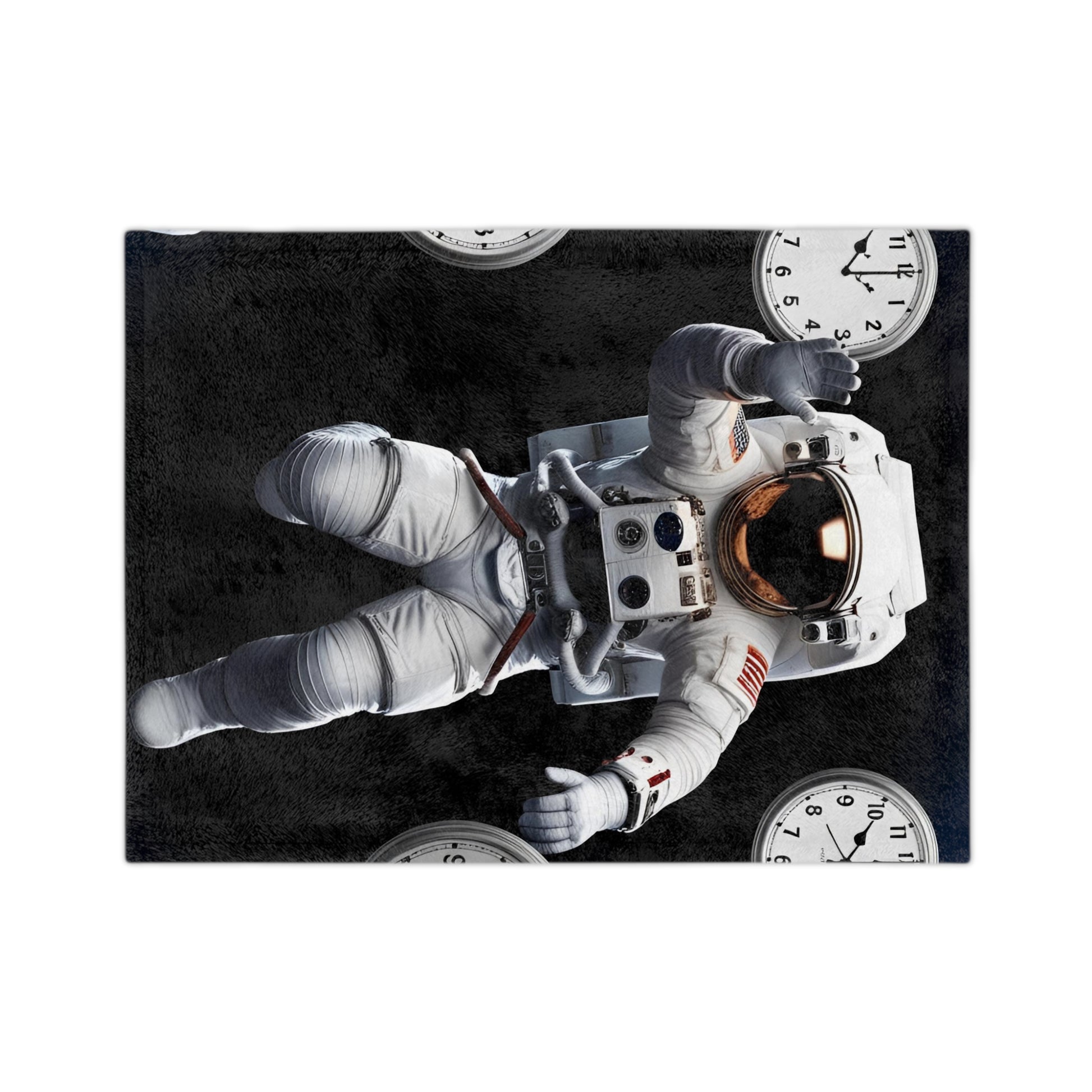 Astronaut Velveteen Blanket, Cozy Space Decor for Kids, Astronaut Gift, Starry Night Blanket, Cosmonaut Plush Throw