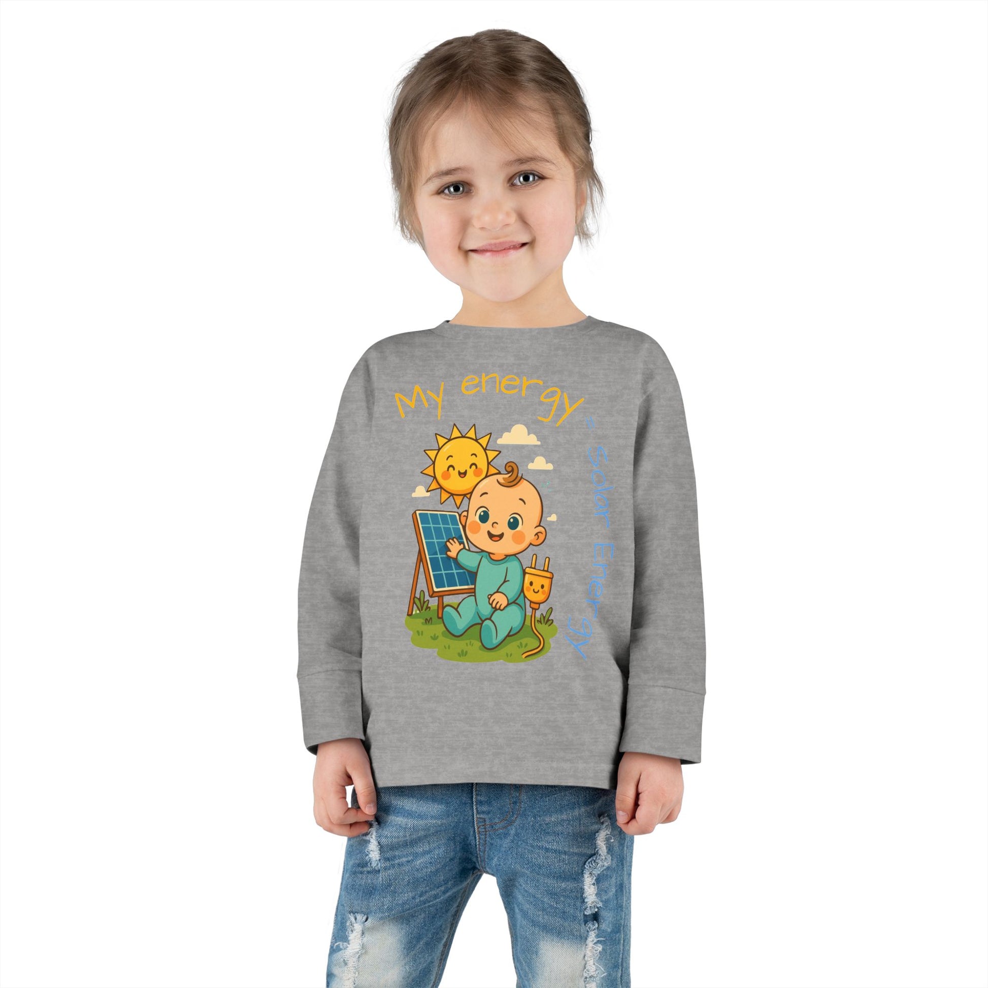 Eco-Friendly Toddler Long Sleeve Tee - My Energy = Solar Energy