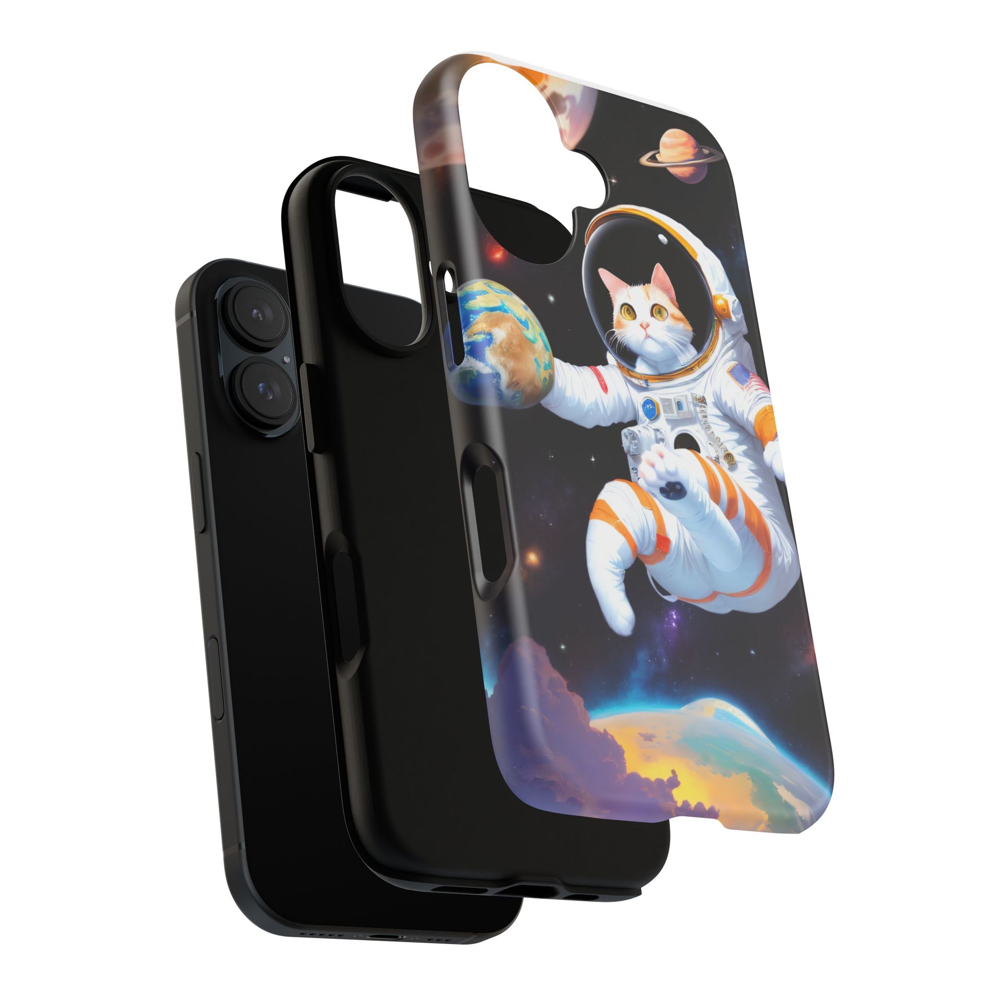 Astronaut Cat Phone Case, Cosmic Cat Phone Cover, Cute Cat Gift, Space Lover Accessory, Trendy Phone Case, Fun Cat Merchandise