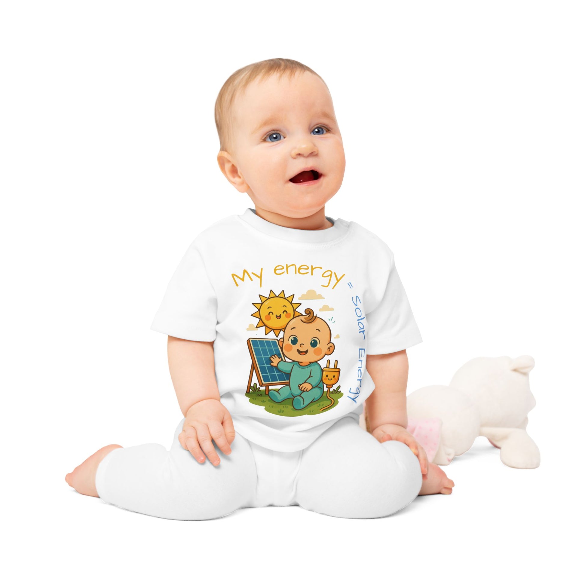 Eco-Friendly Baby T-Shirt with Solar Energy Design