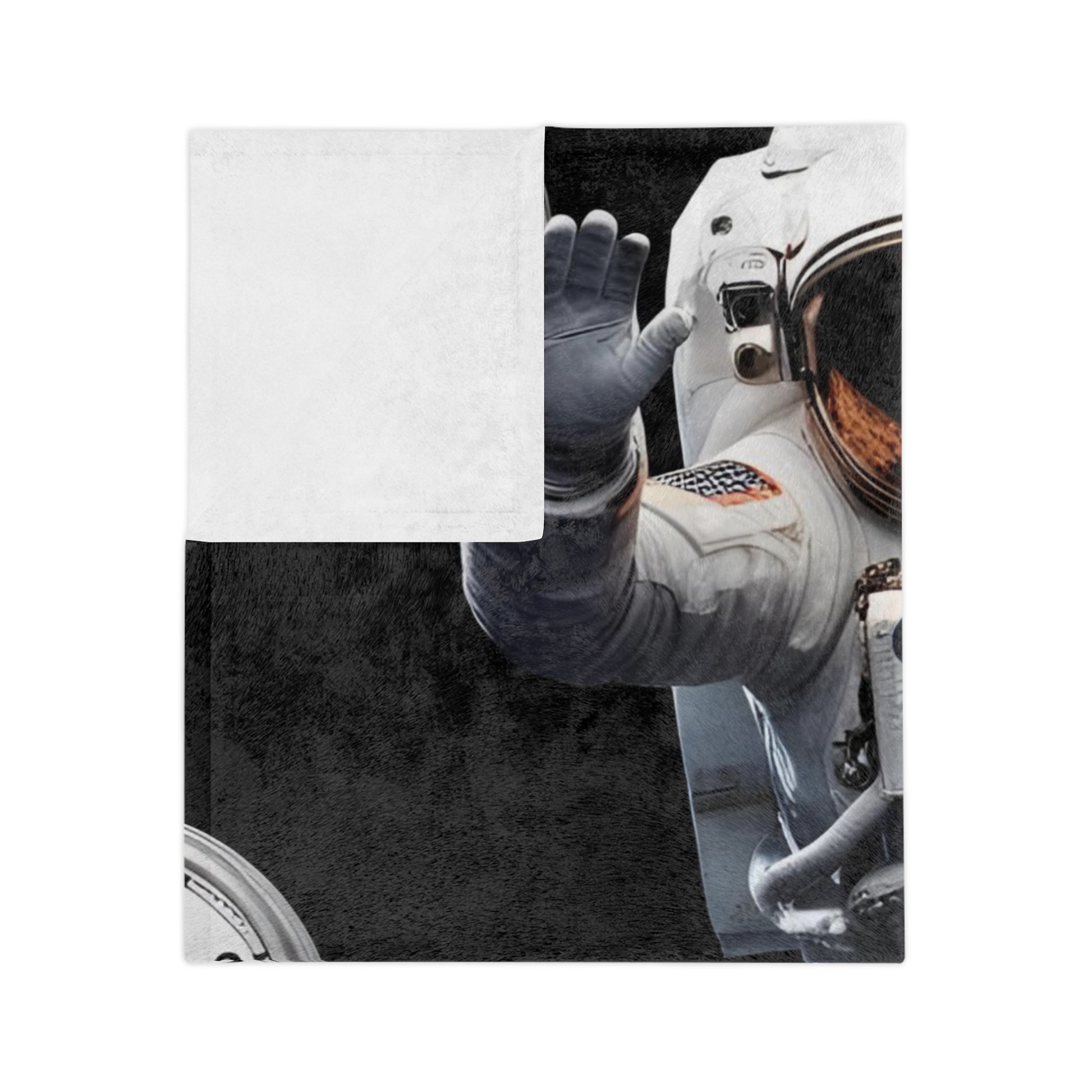 Astronauts in Space Velveteen Blanket, Cozy Throw for Space Lovers, Gift for Kids, Celestial Home Decor, Astronomy Enthusiast