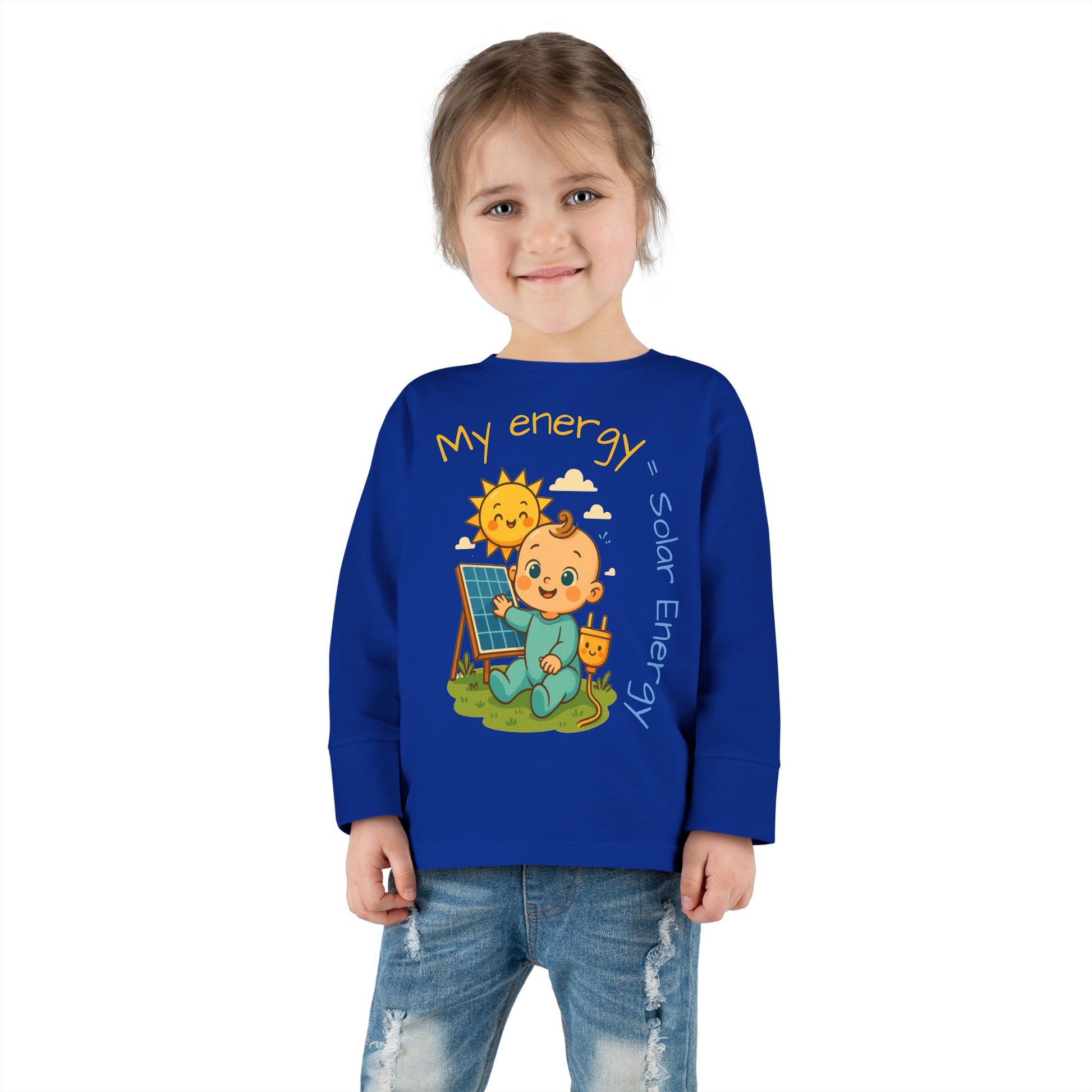 Eco-Friendly Toddler Long Sleeve Tee - My Energy = Solar Energy