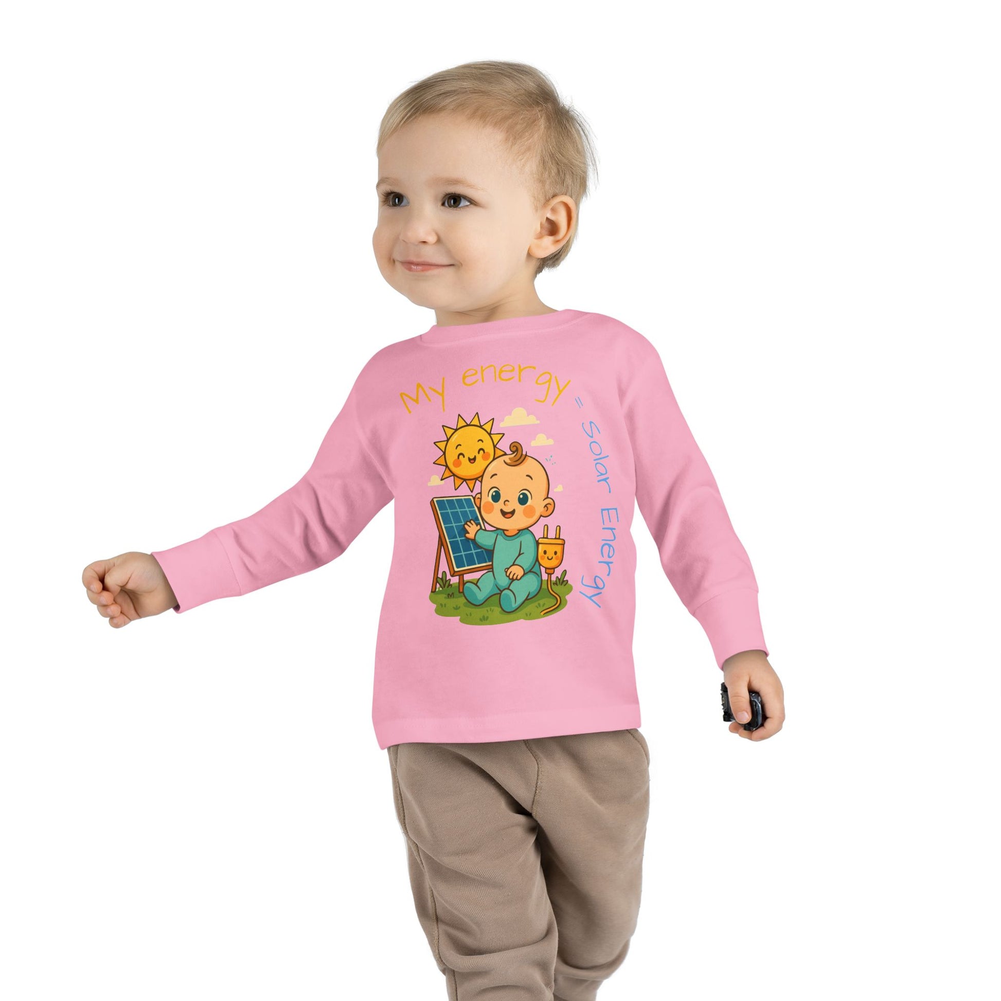 Eco-Friendly Toddler Long Sleeve Tee - My Energy = Solar Energy