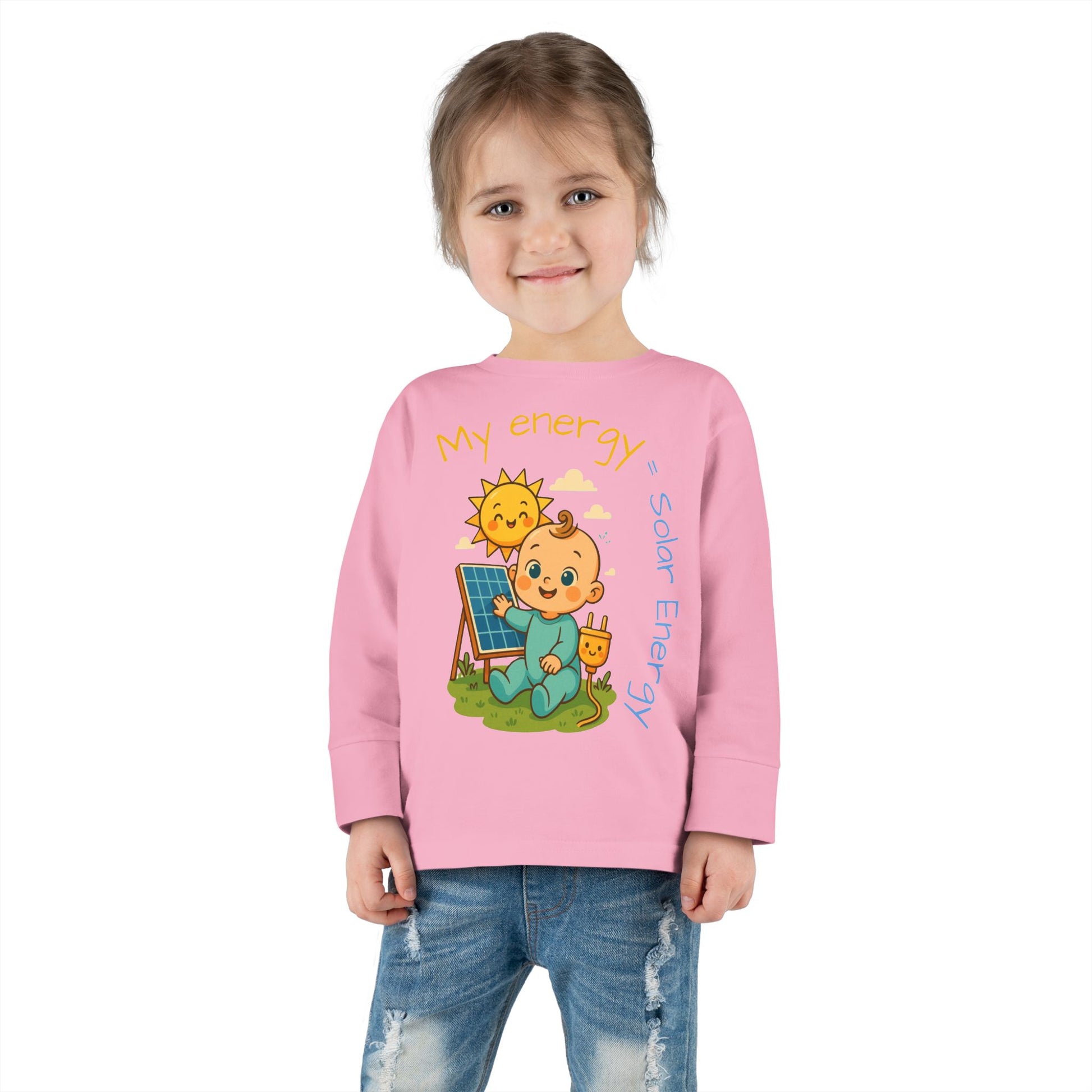 Eco-Friendly Toddler Long Sleeve Tee - My Energy = Solar Energy