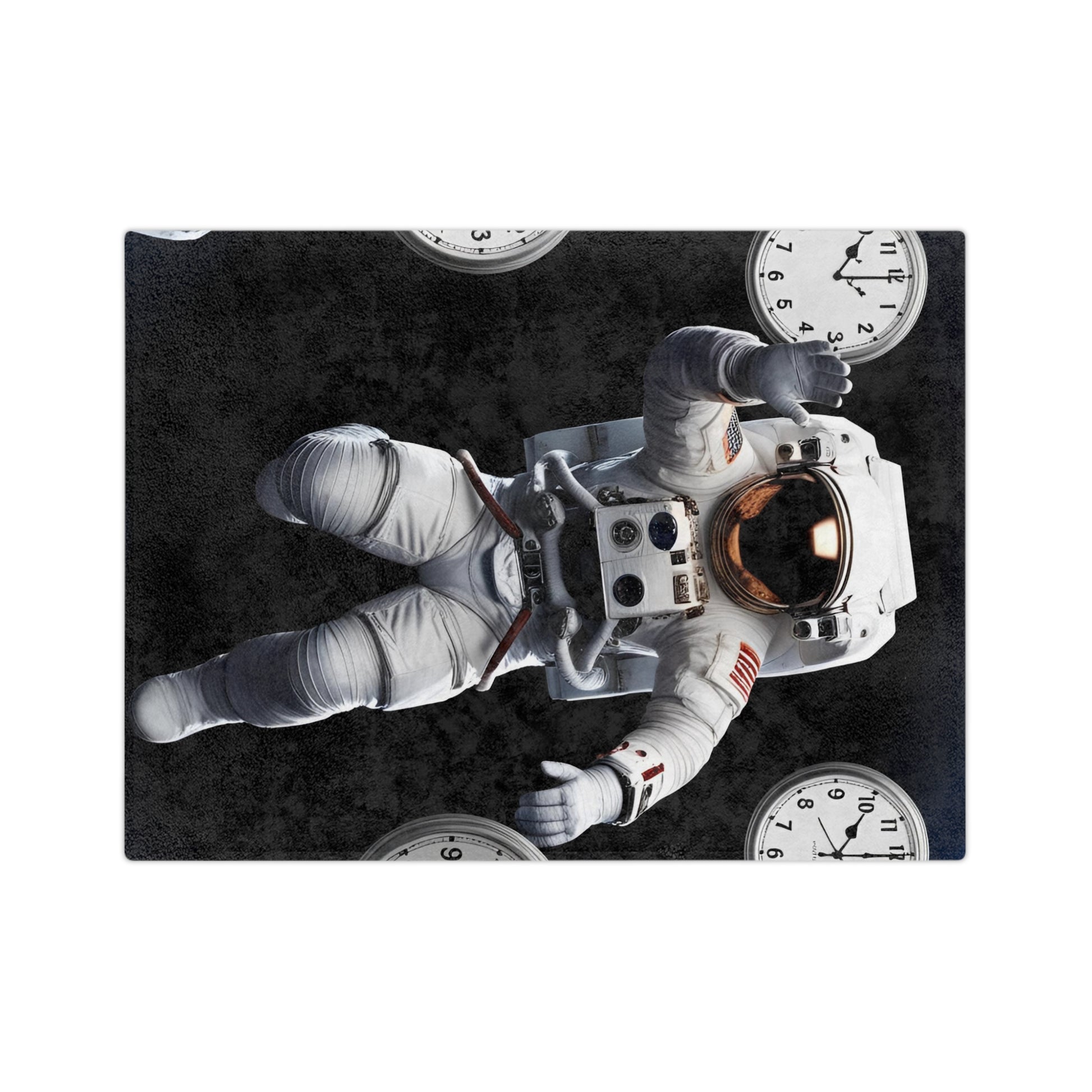 Astronaut Velveteen Blanket, Cozy Space Decor for Kids, Astronaut Gift, Starry Night Blanket, Cosmonaut Plush Throw