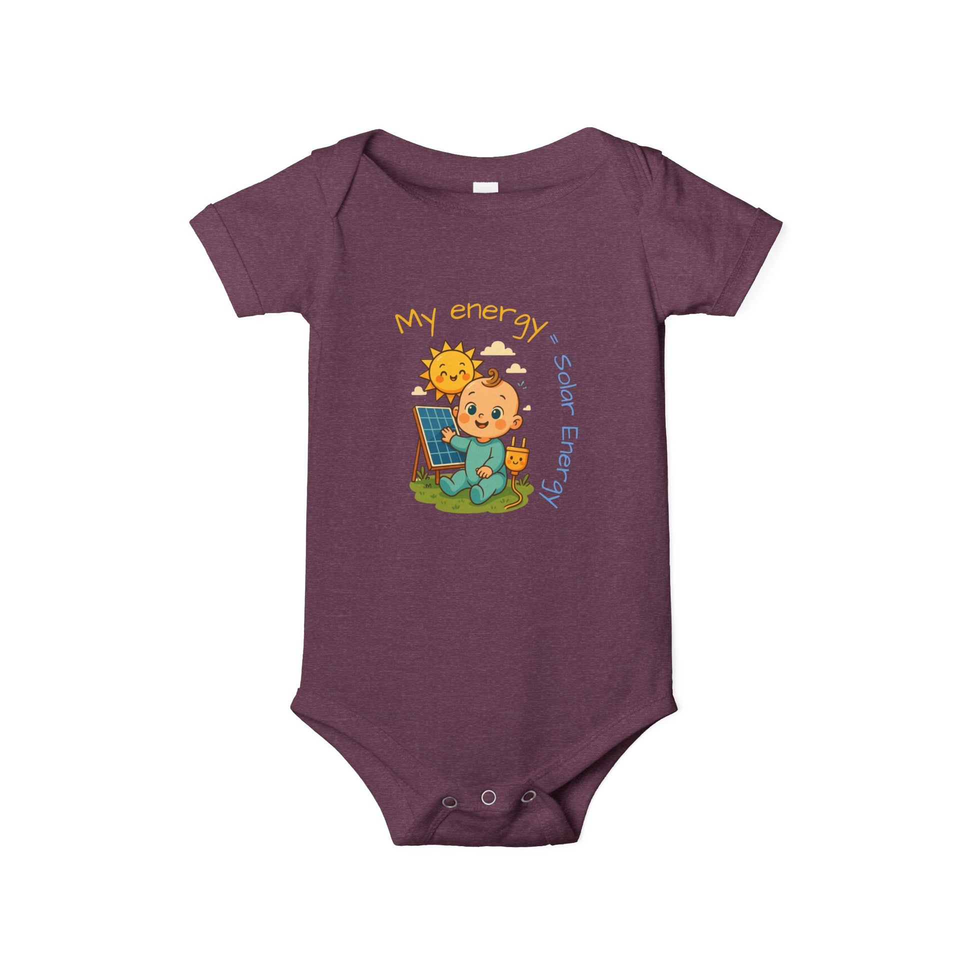Cute Solar Energy Baby Bodysuit for Infants - My Energy Design