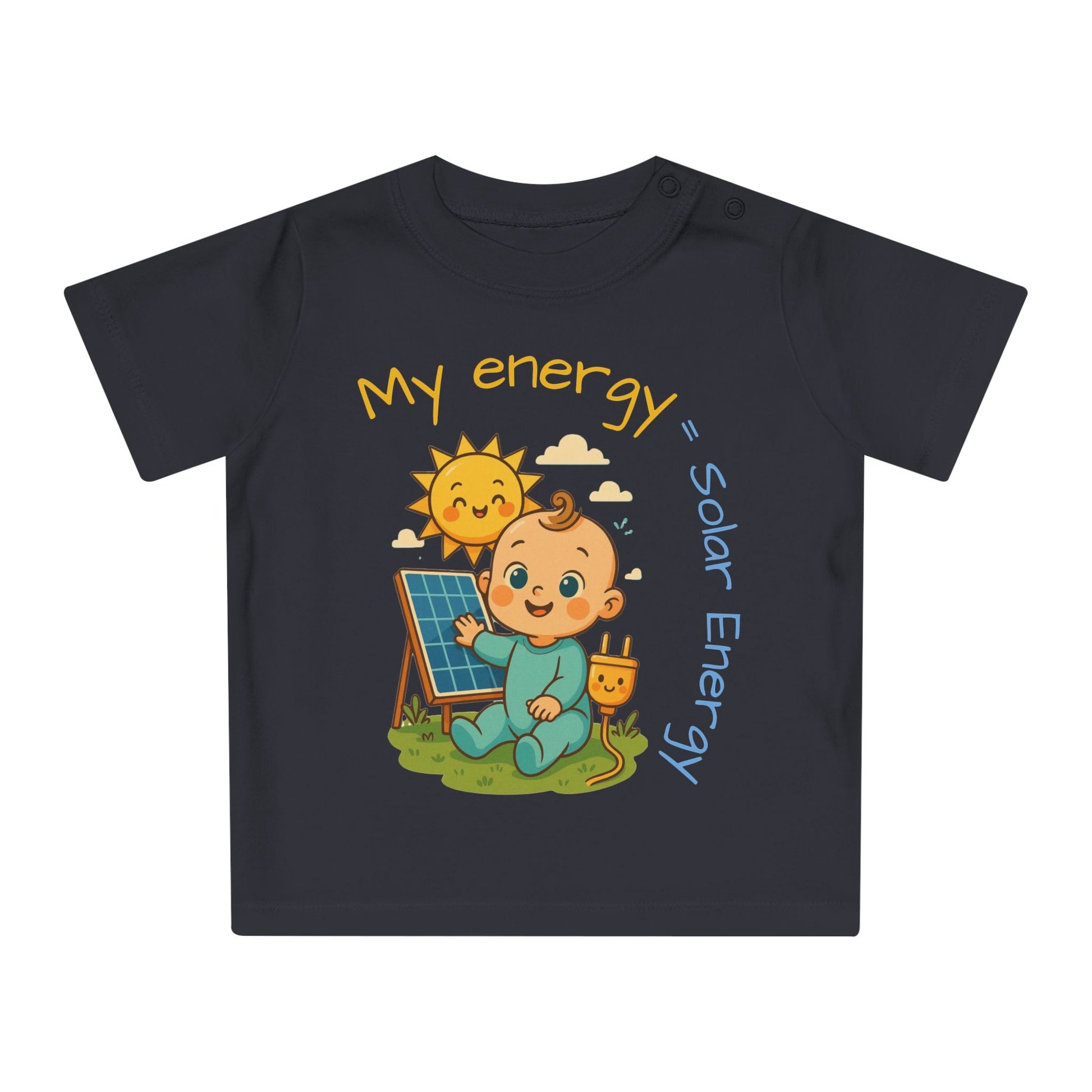 Eco-Friendly Baby T-Shirt with Solar Energy Design