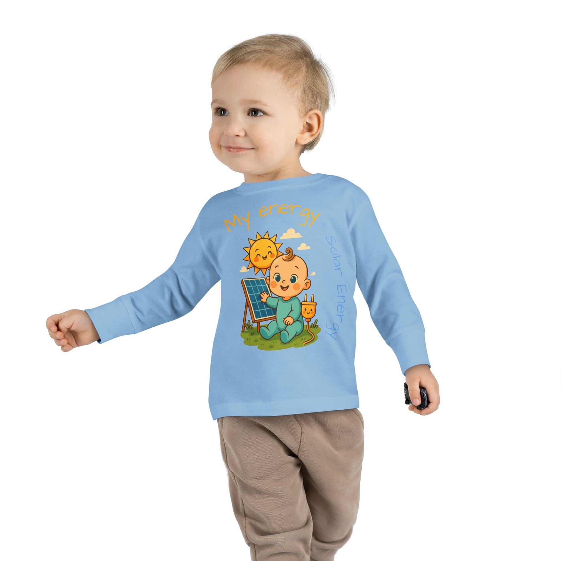 Eco-Friendly Toddler Long Sleeve Tee - My Energy = Solar Energy