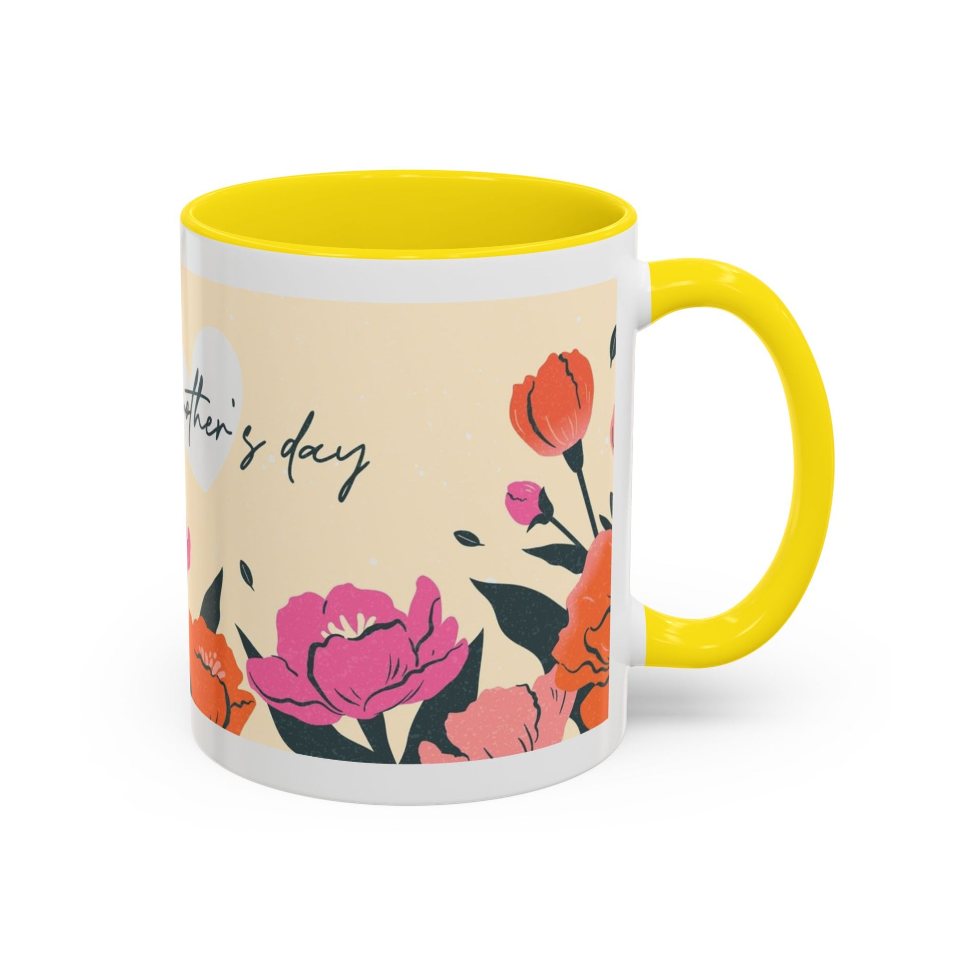Happy Mother's Day Floral Accent Coffee Mug - 11oz & 15oz