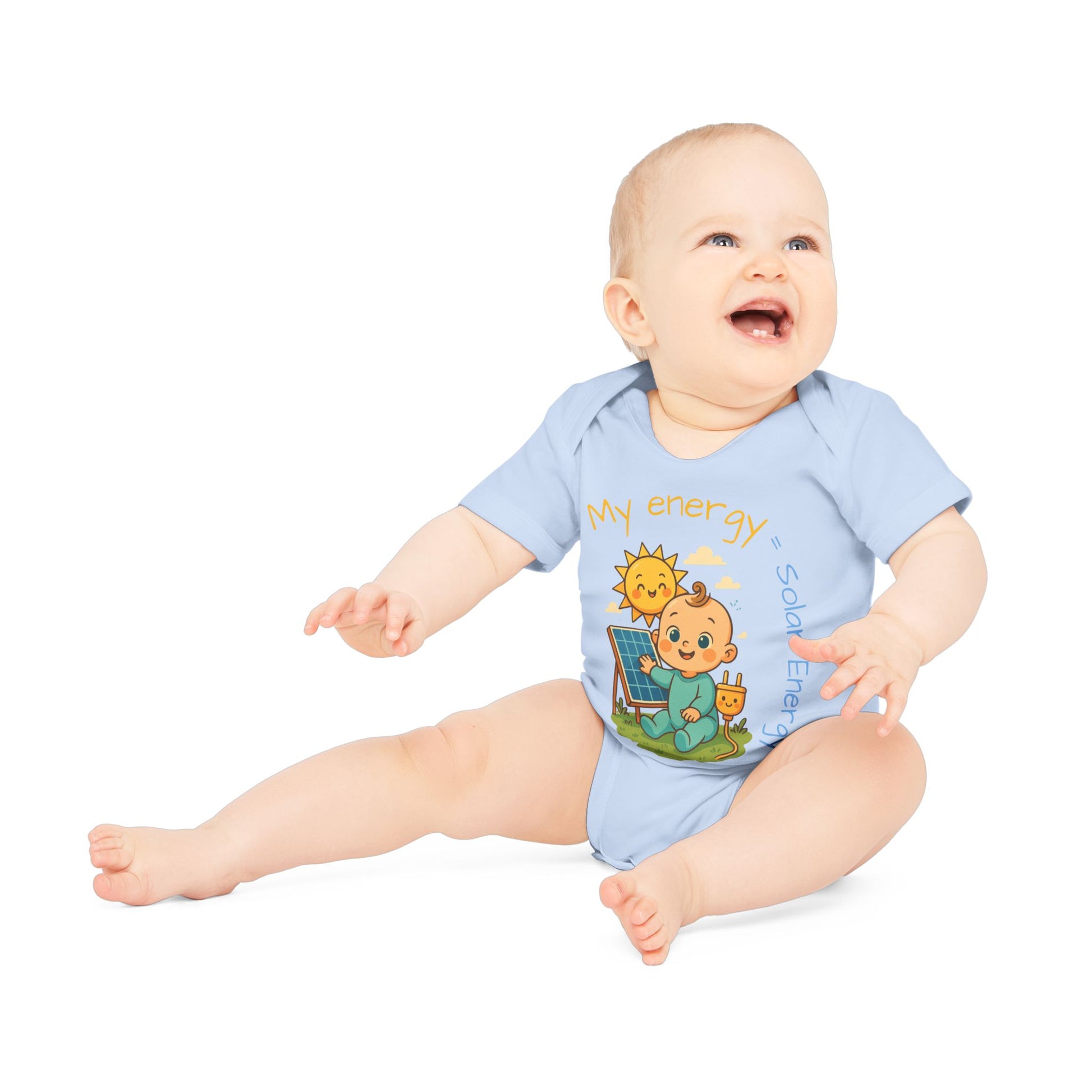 Eco-Friendly Baby Bodysuit - "My Energy = Solar Energy" - Perfect for Newborns and Toddler Gift