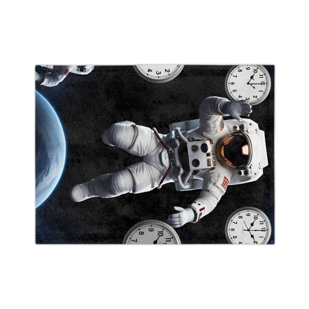 Astronauts in Space Velveteen Blanket, Cozy Throw for Space Lovers, Gift for Kids, Celestial Home Decor, Astronomy Enthusiast