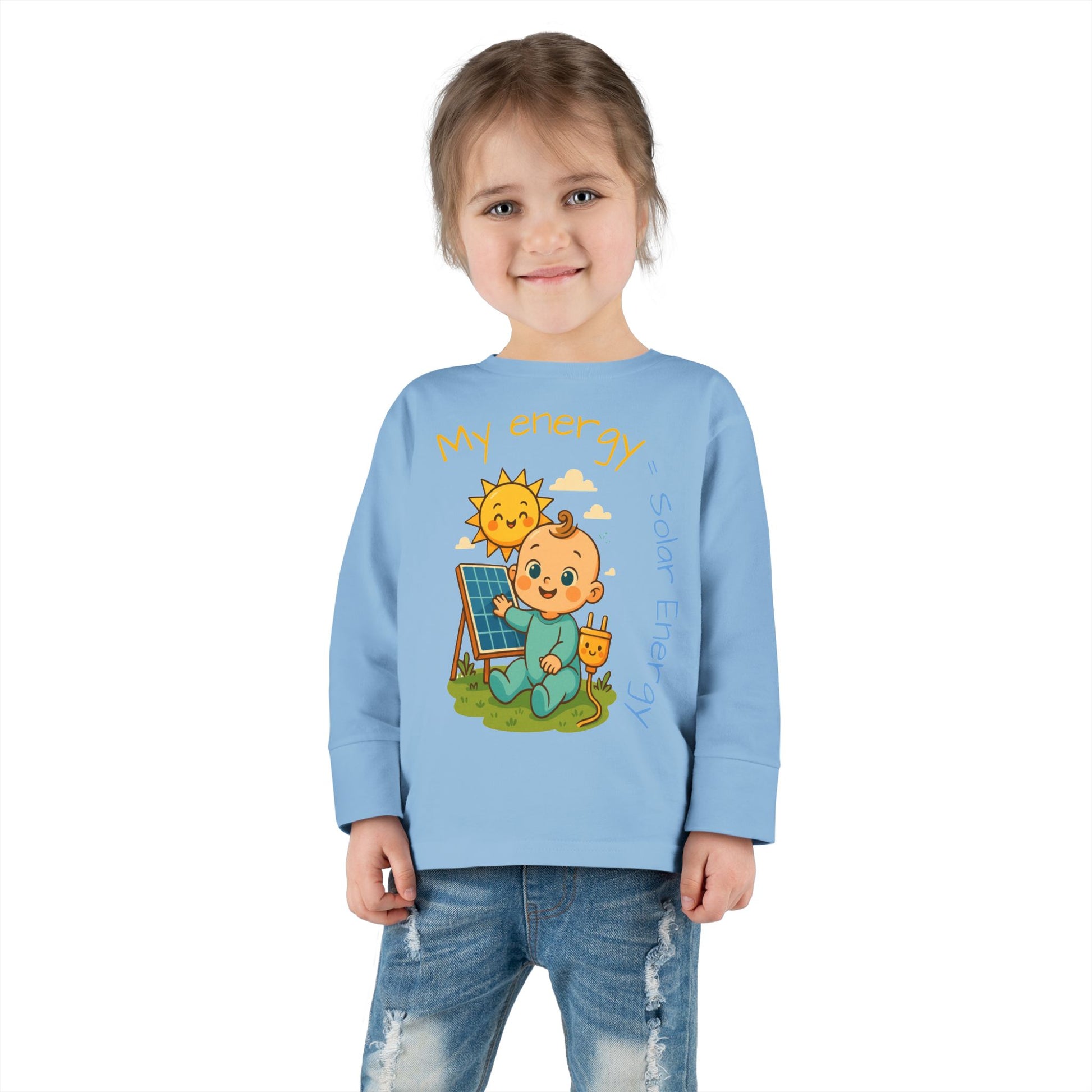 Eco-Friendly Toddler Long Sleeve Tee - My Energy = Solar Energy