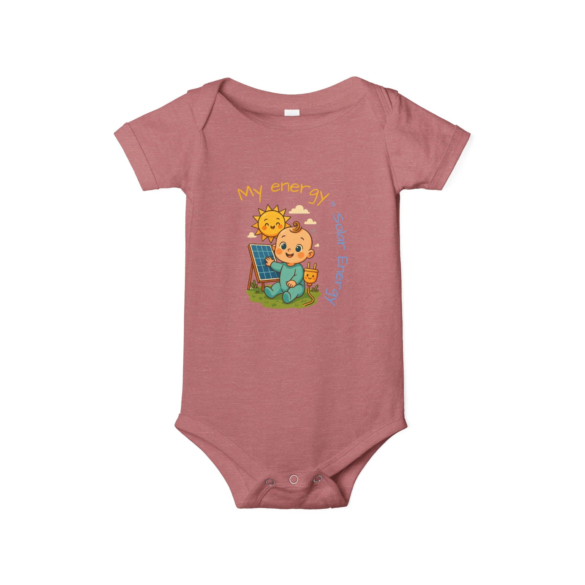 Cute Solar Energy Baby Bodysuit for Infants - My Energy Design