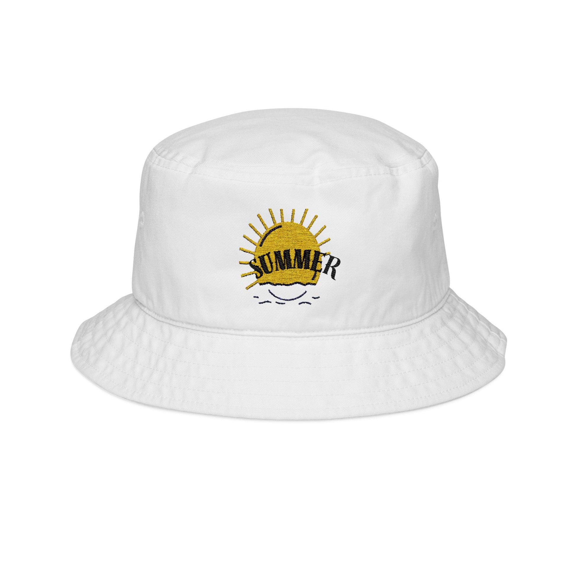 Embroidered Summer Bucket Hat, Stylish Sun Hat, Beach Accessory, Vacation Essential, Outdoor Fun Hat