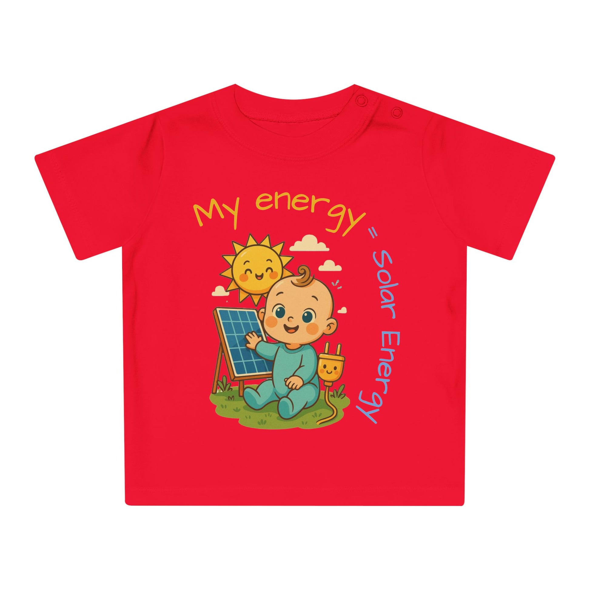 Eco-Friendly Baby T-Shirt with Solar Energy Design